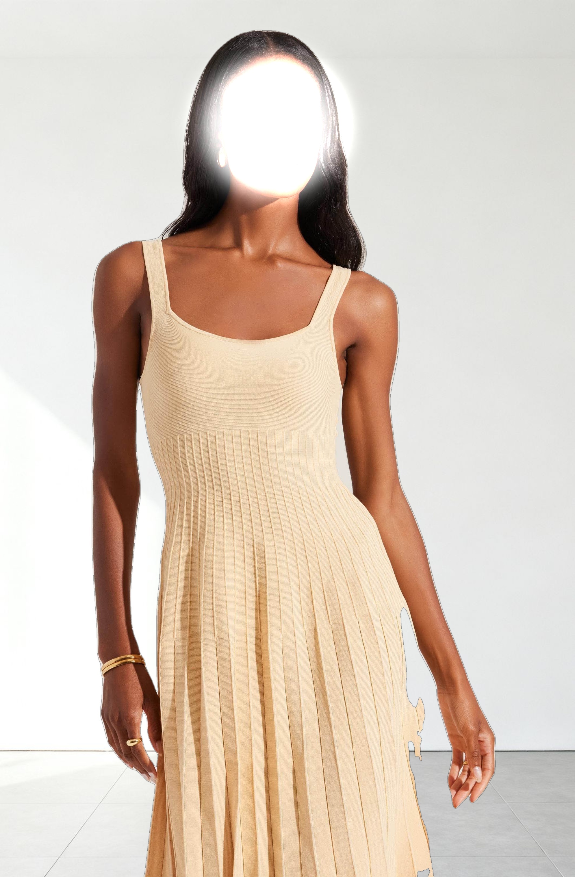 Aylin Pleated Midi Sweater Dress