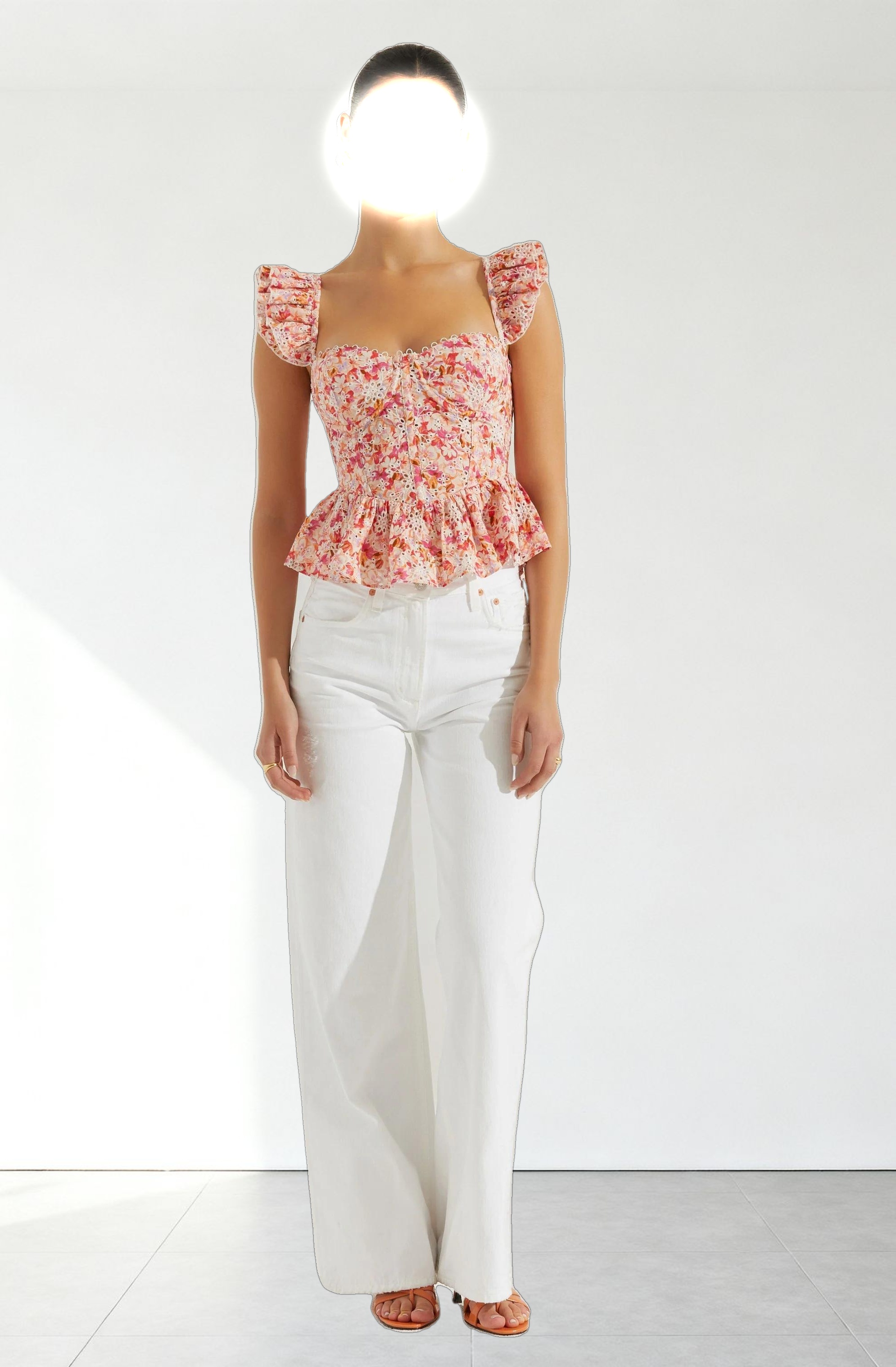 Baylin Floral Peplum Top