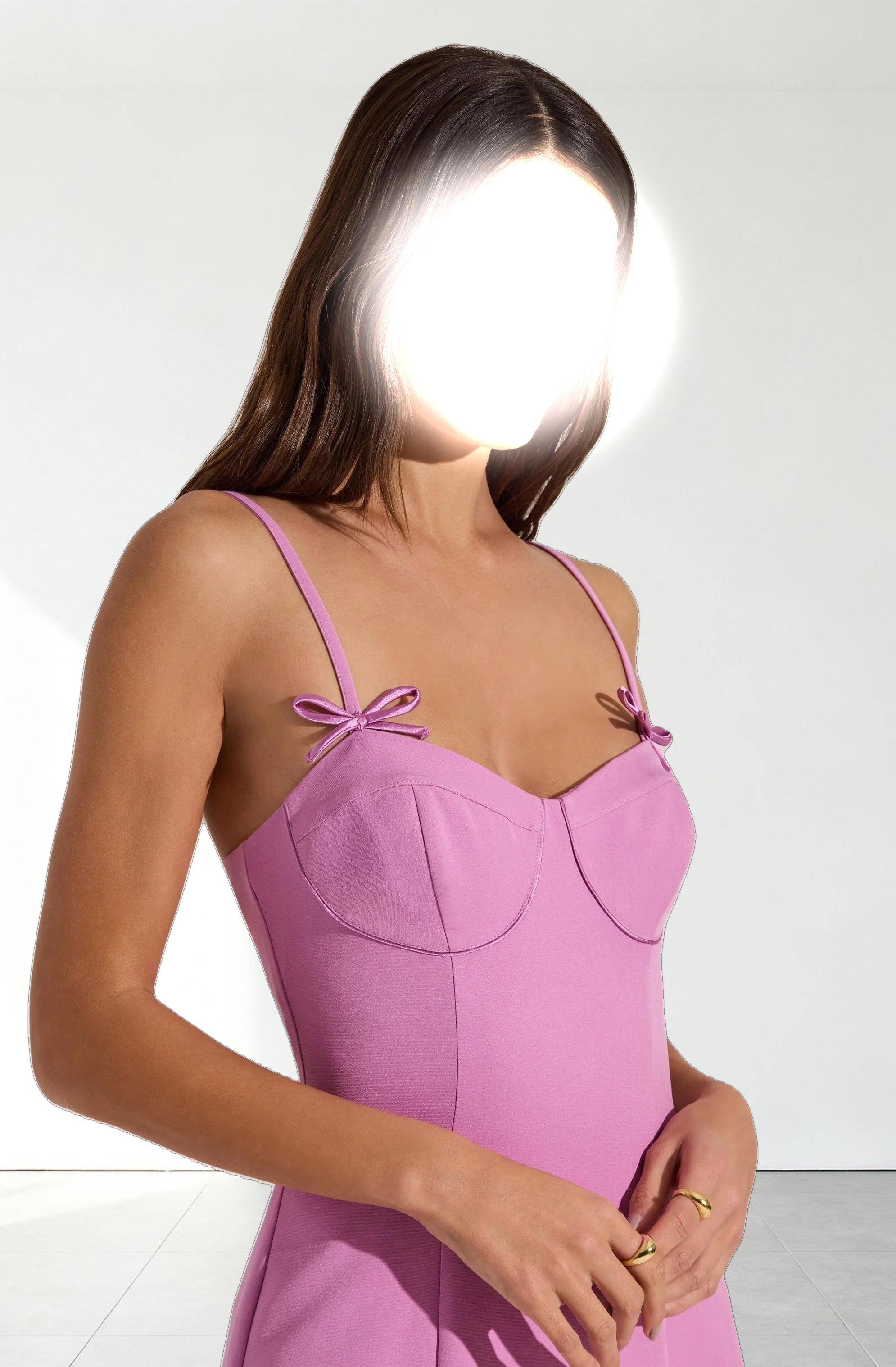 Bow Detail Bustier Mini Dress