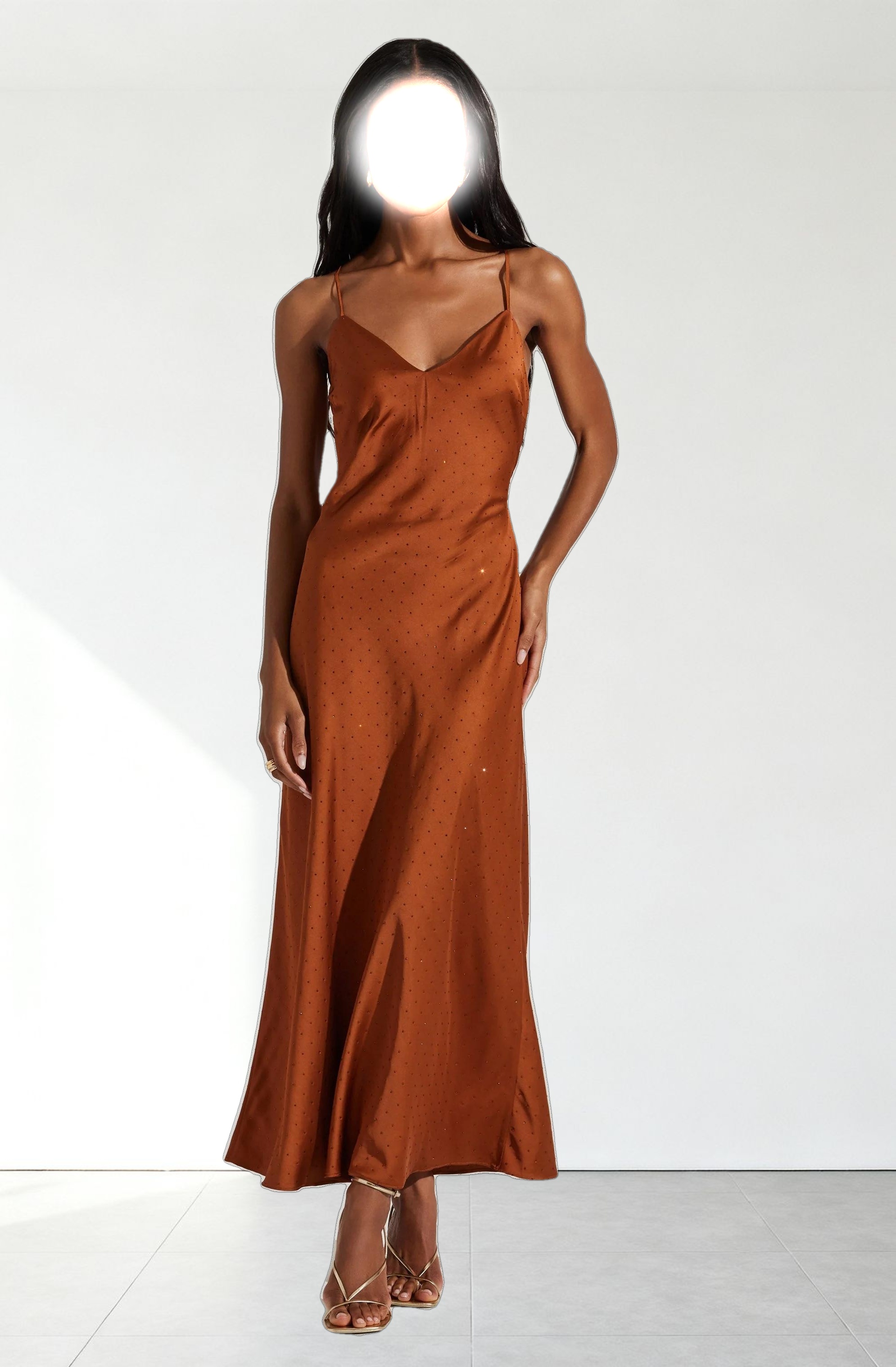 Bonney Rhinestone Maxi Slip Dress