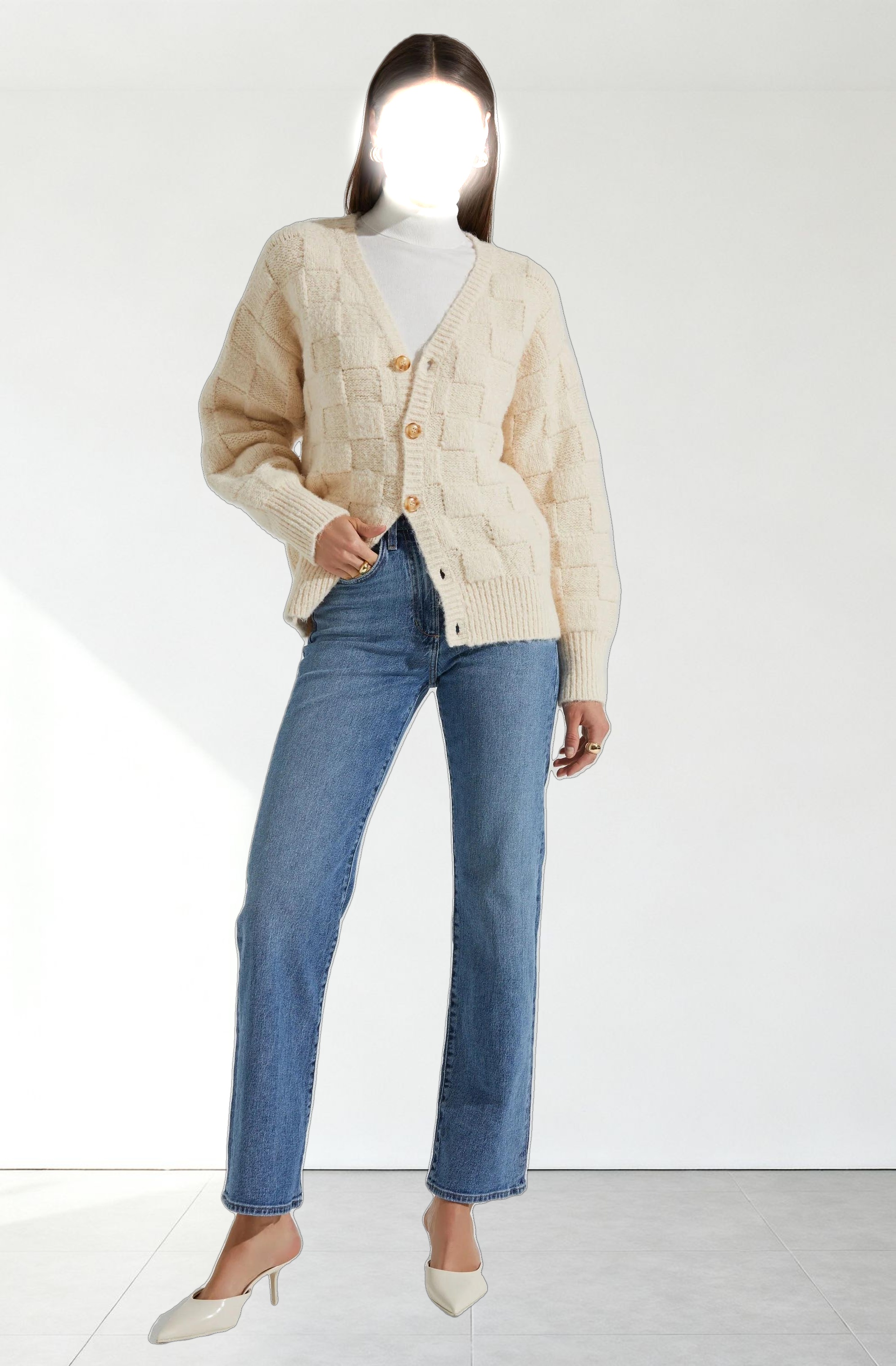 Quinby Checkered Cardigan