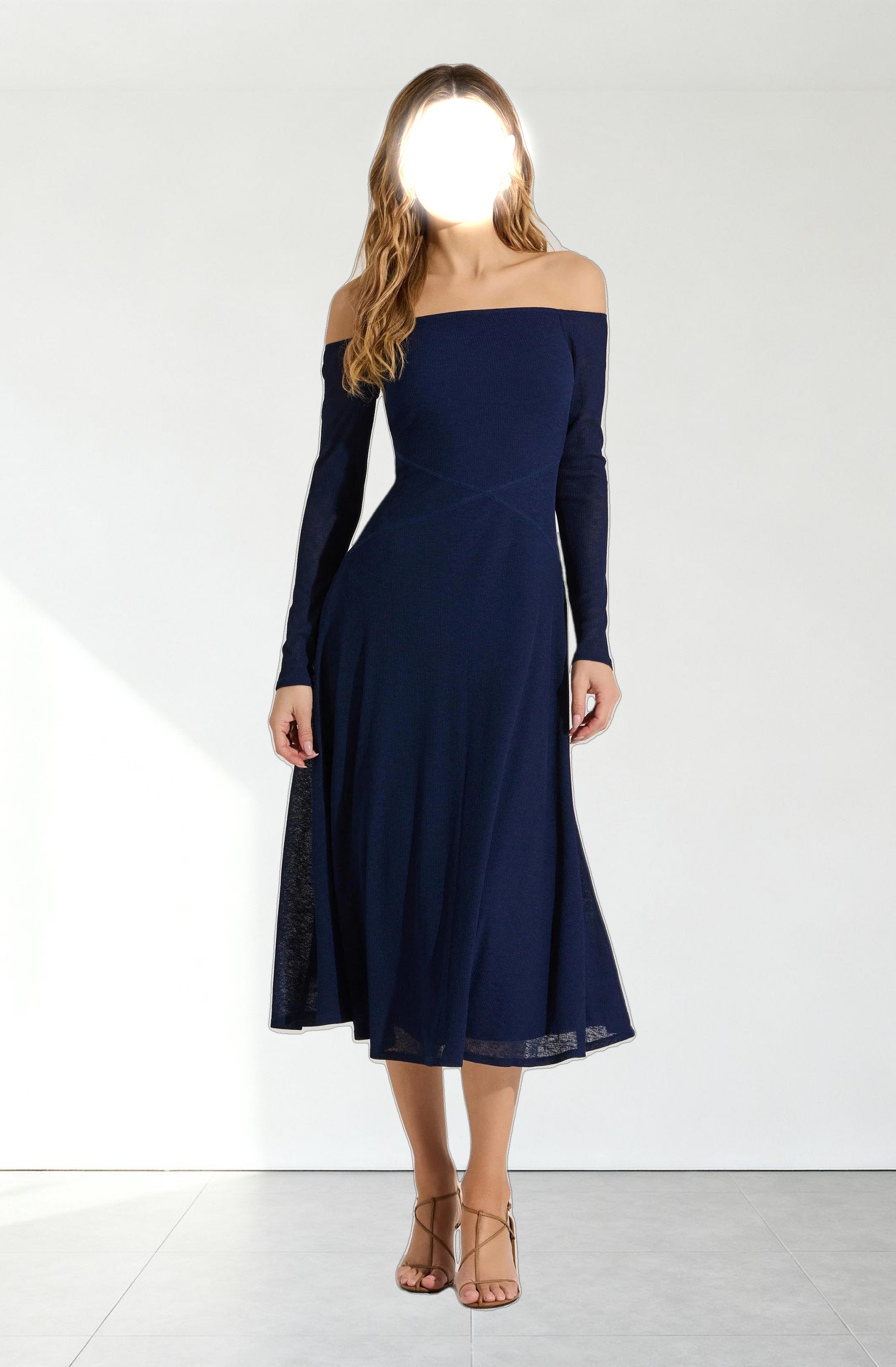 Off Shoulder Midi Dress