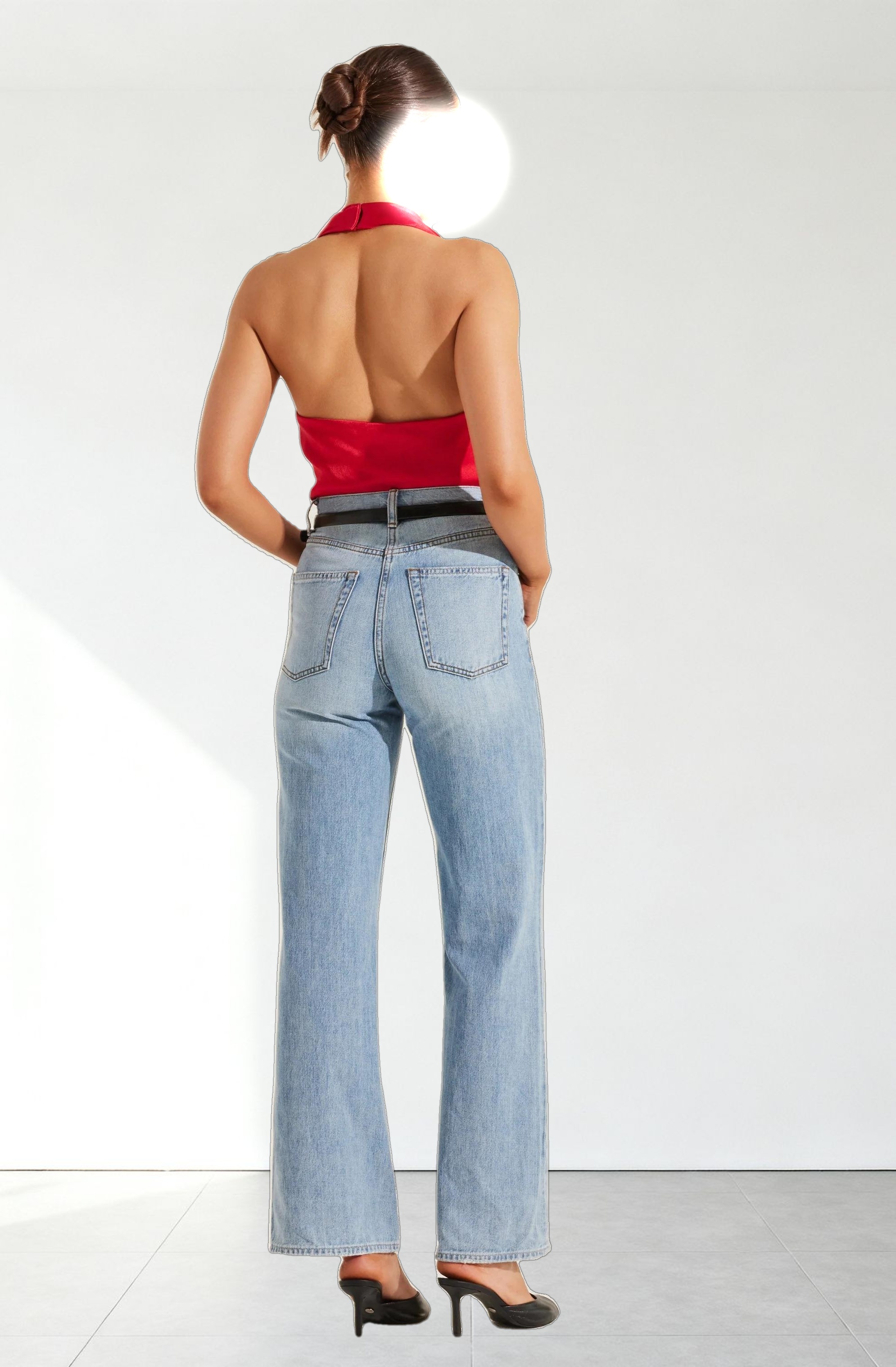 Draped Crossover Halter Top