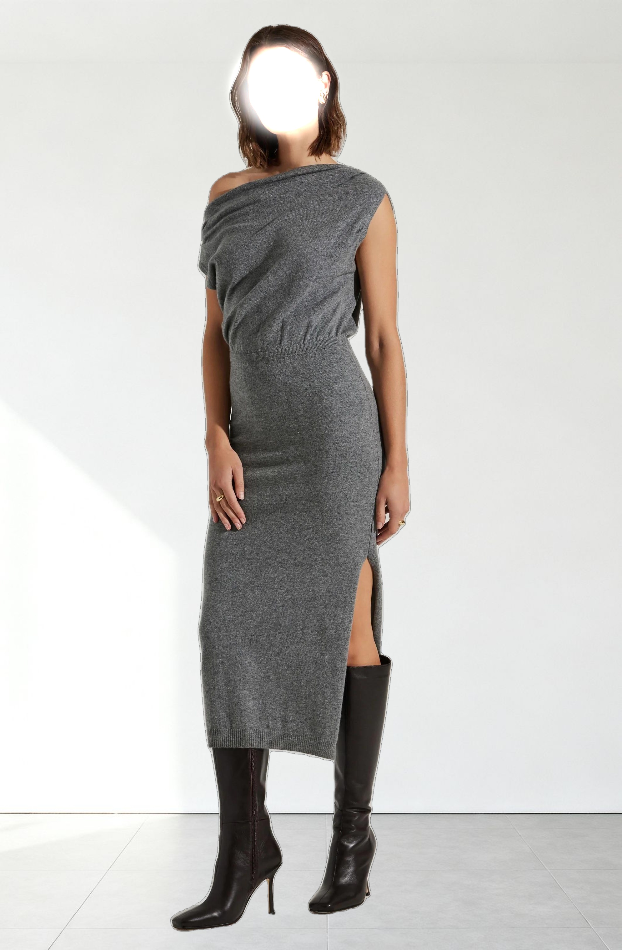 Val One Shoulder Sweater Dress