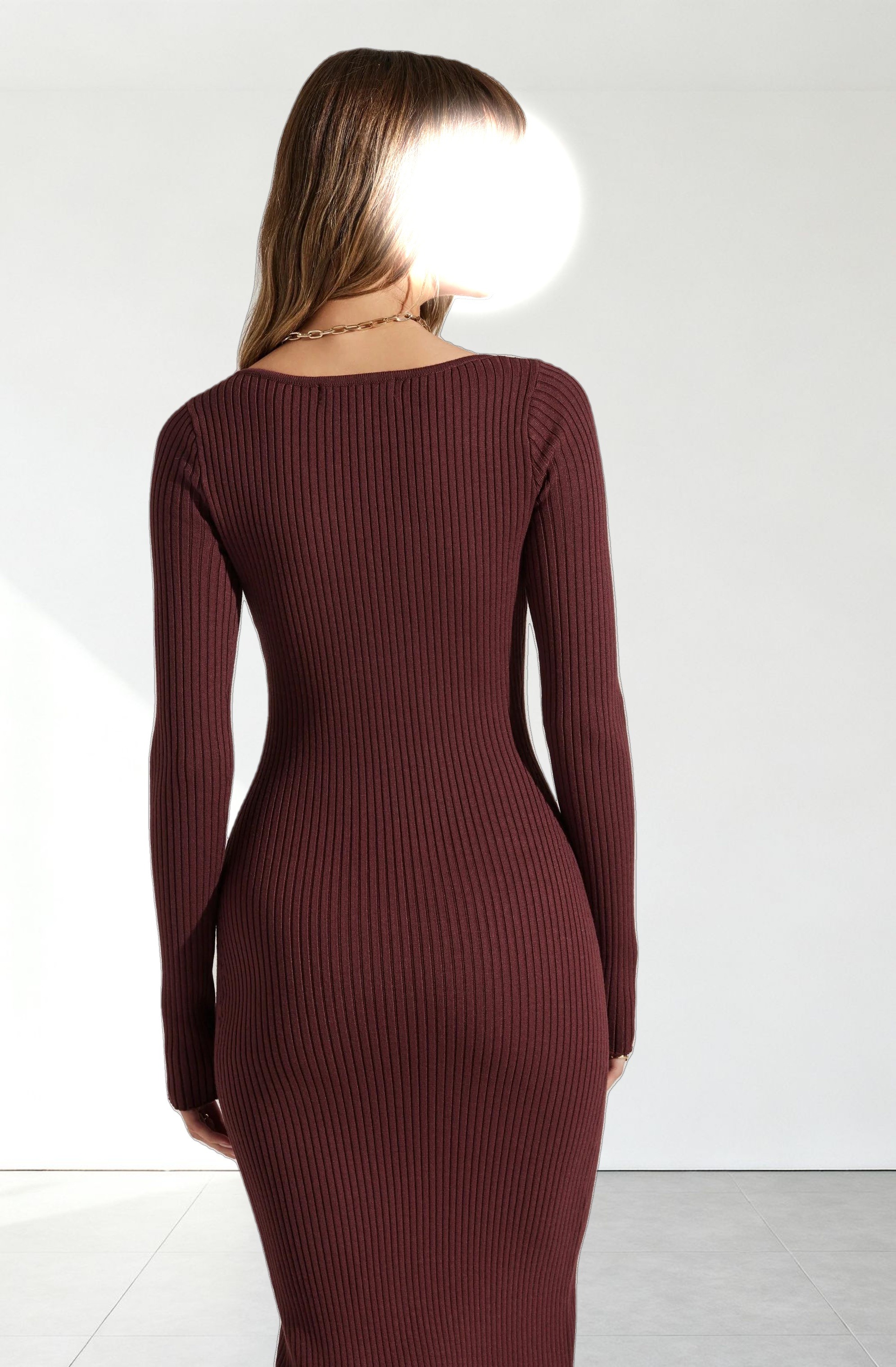 Glenda V-neck Maxi Sweater Dress