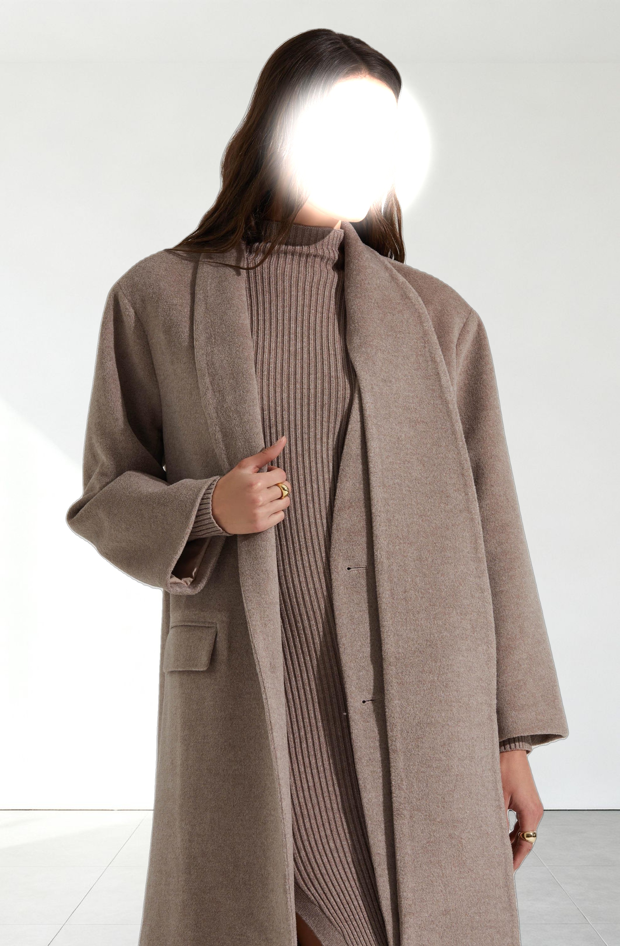 Londyn Scarf Longline Coat