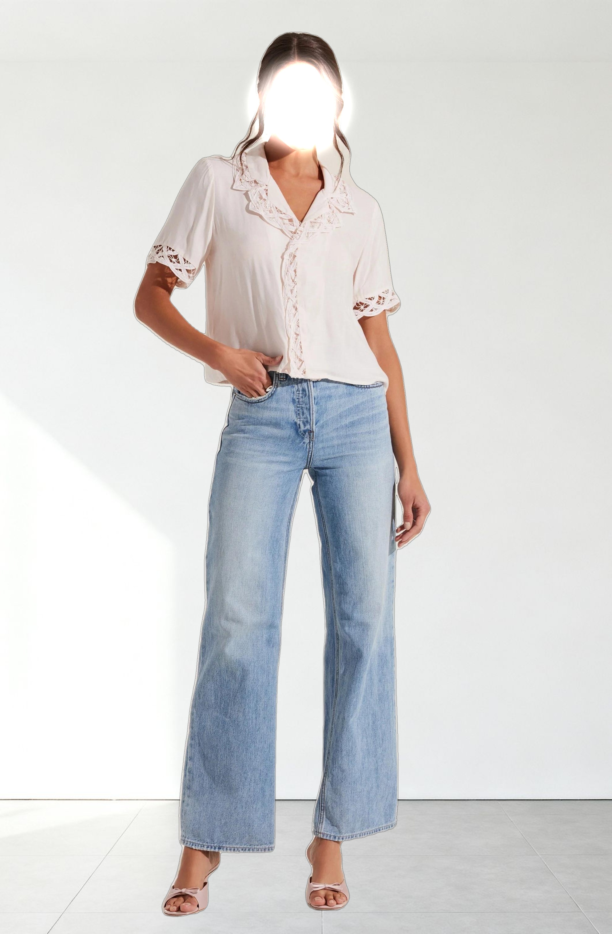 Elinda Lace Trim Top