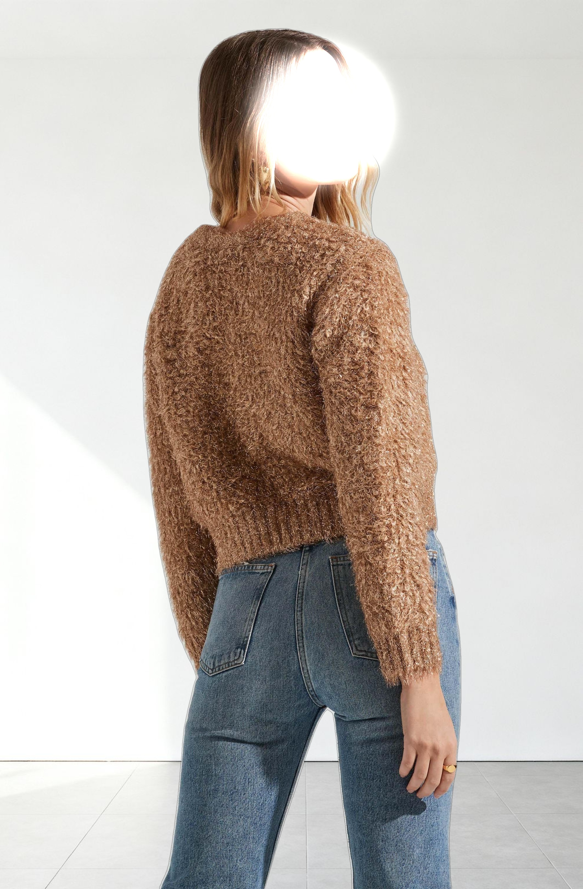 Alma Metallic Knit Sweater