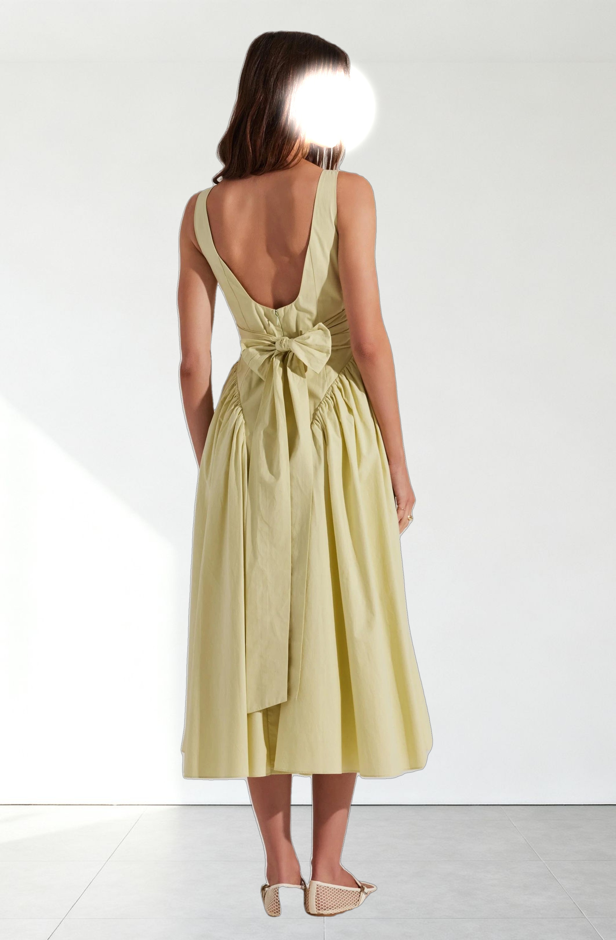 Vinya Poplin Drop Waist Dress