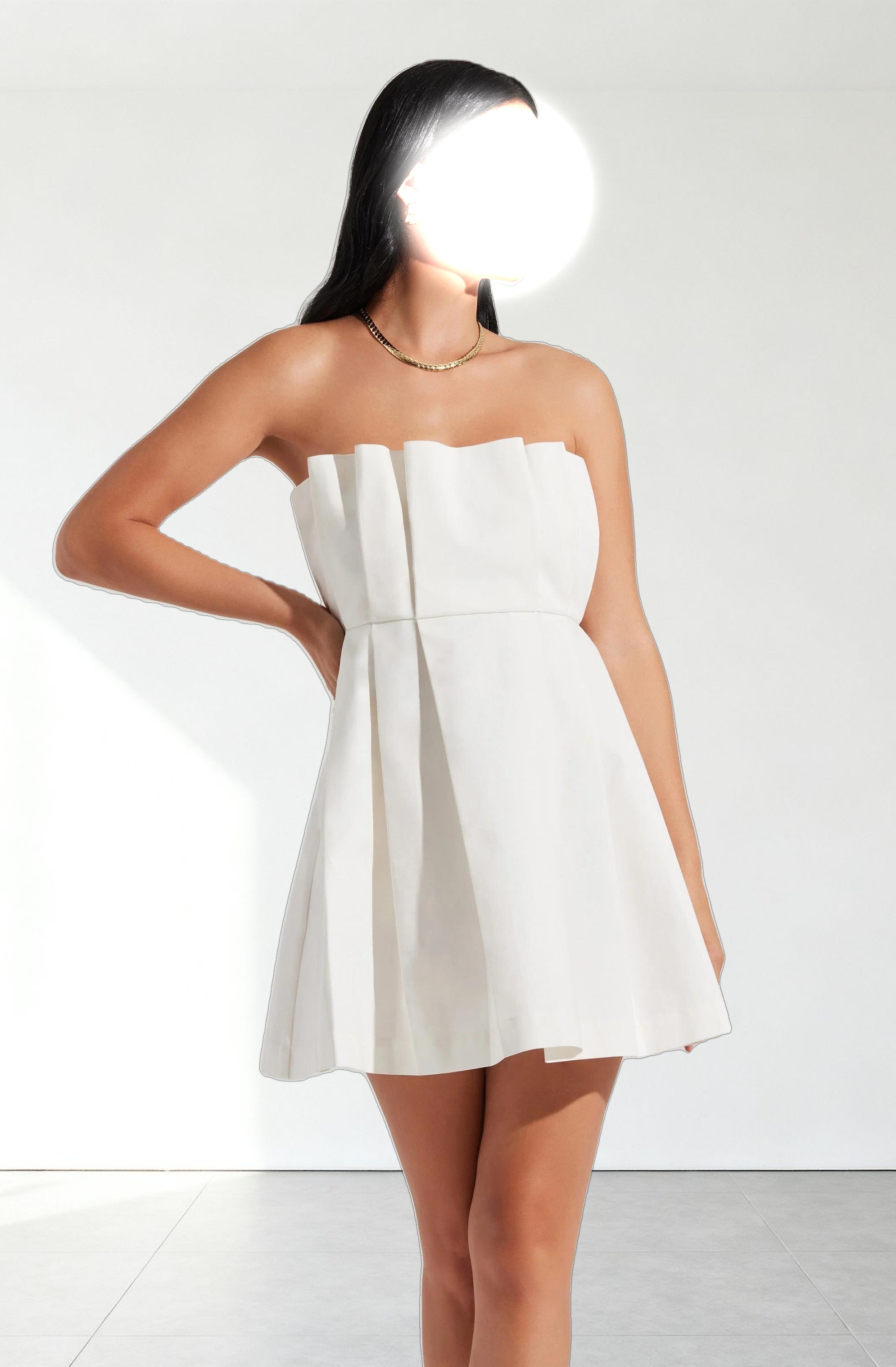 Clemira Pleated Mini Dress