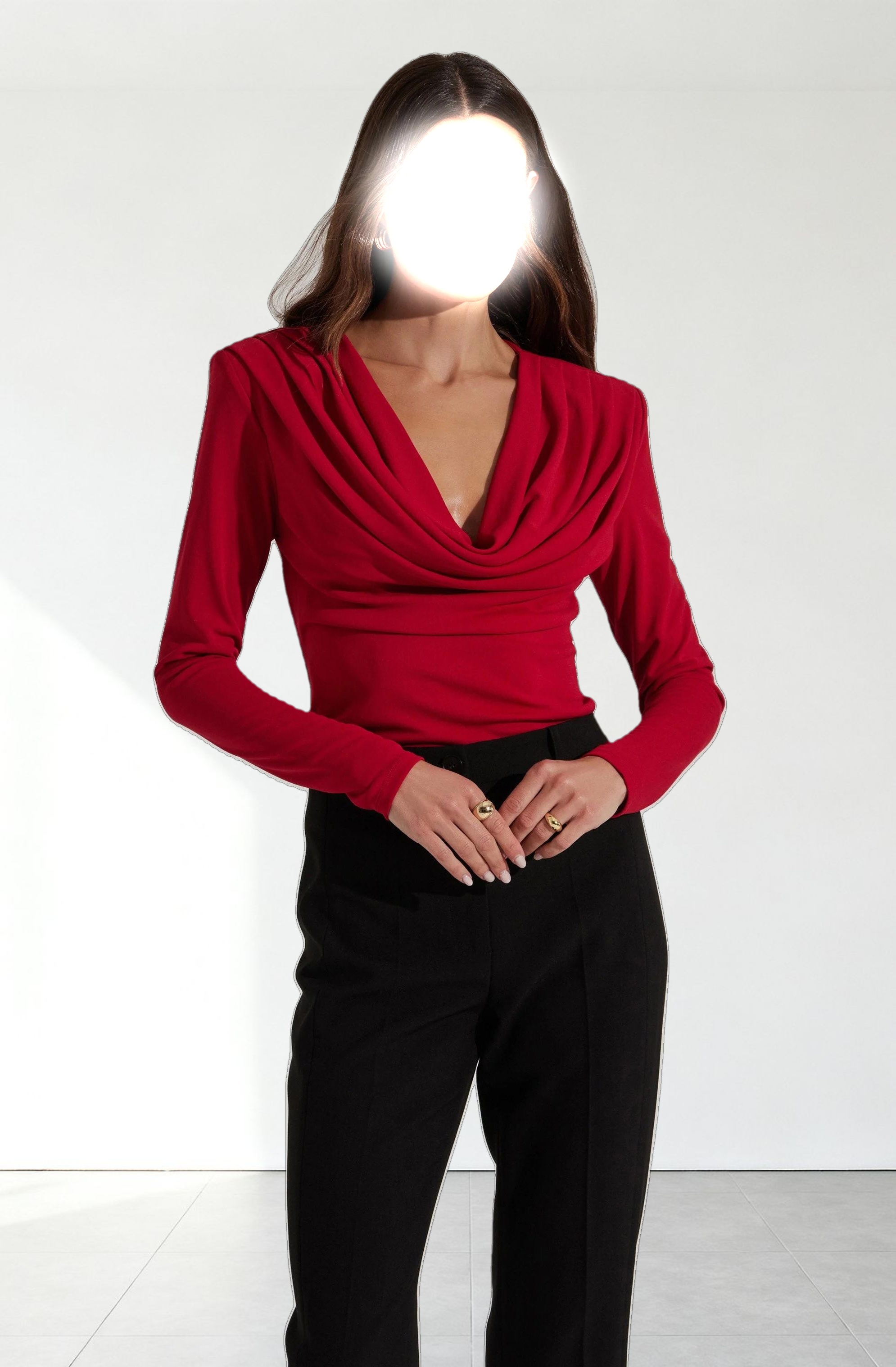 Deep Cowl Neck Top