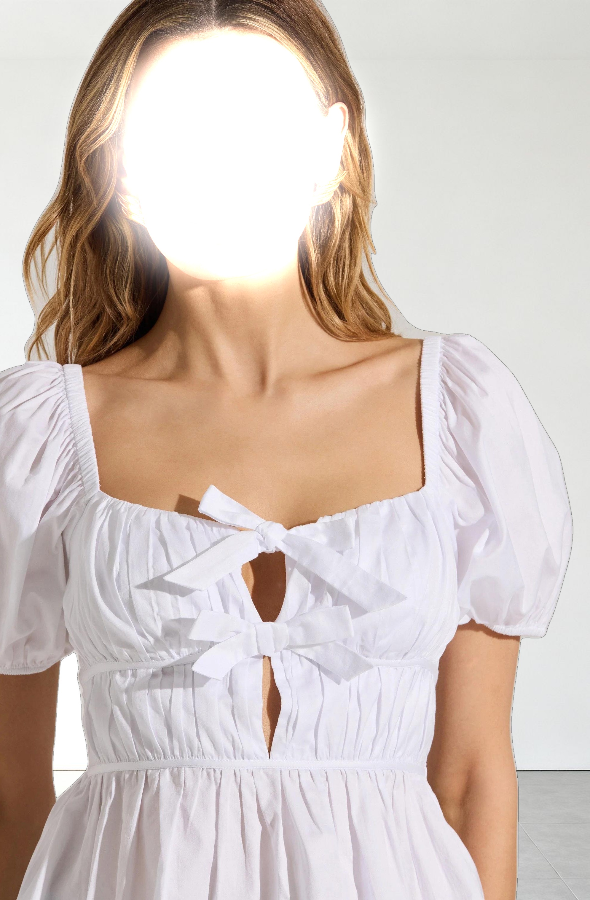 Bow Front Peplum Top