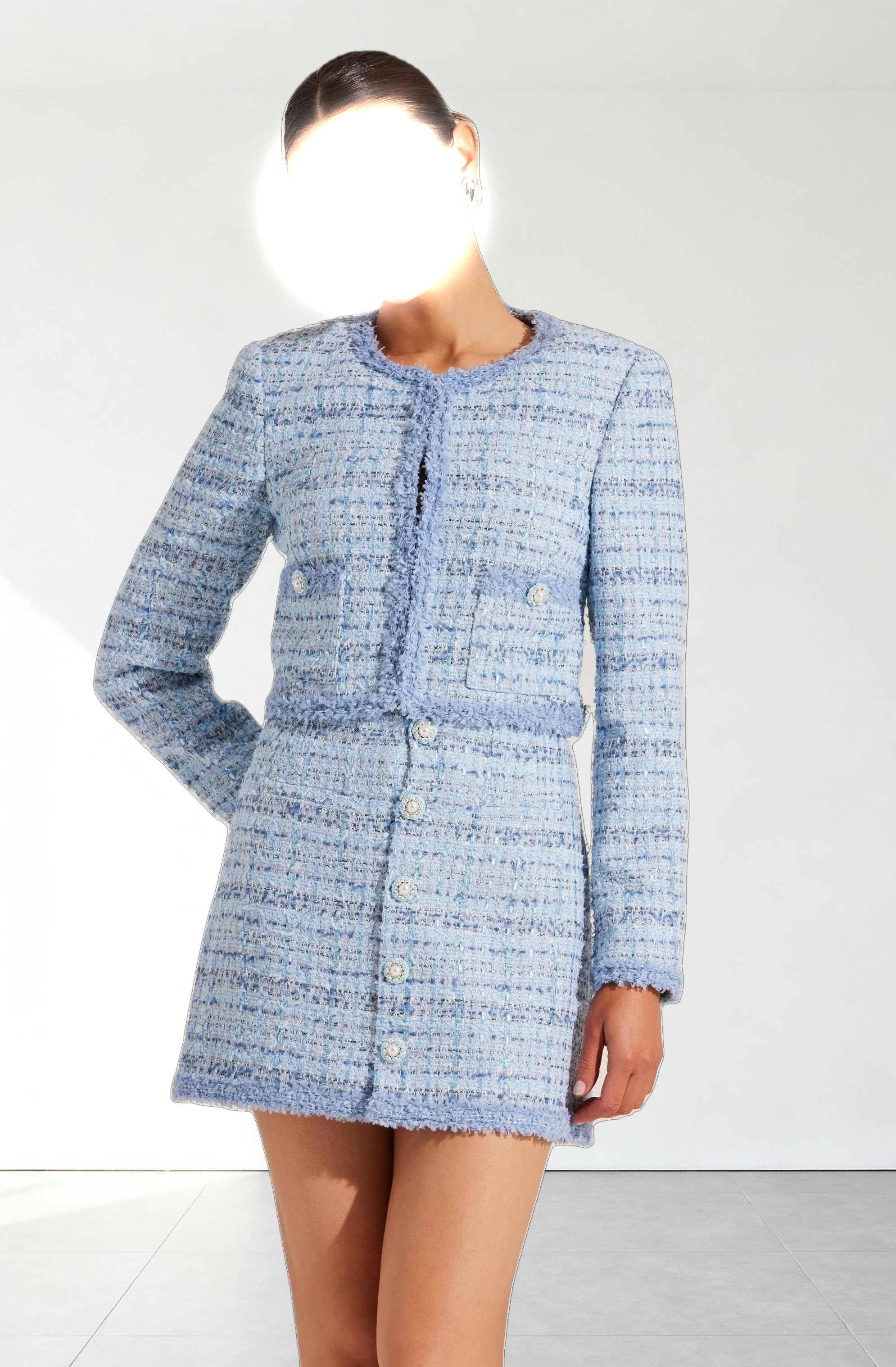 Milena Tweed Contrast Trim Jacket