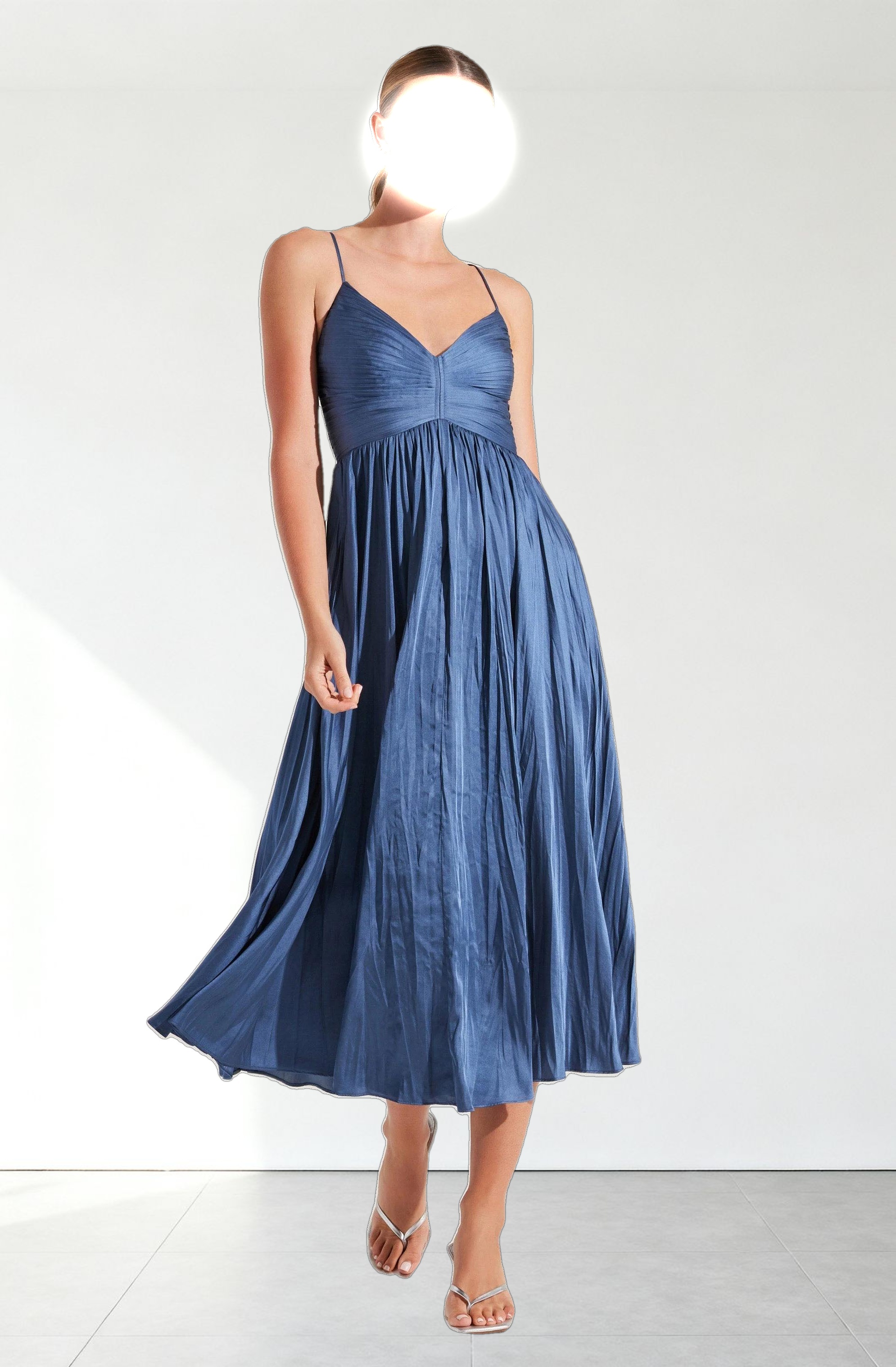 Maeve Pleated Midi Dress