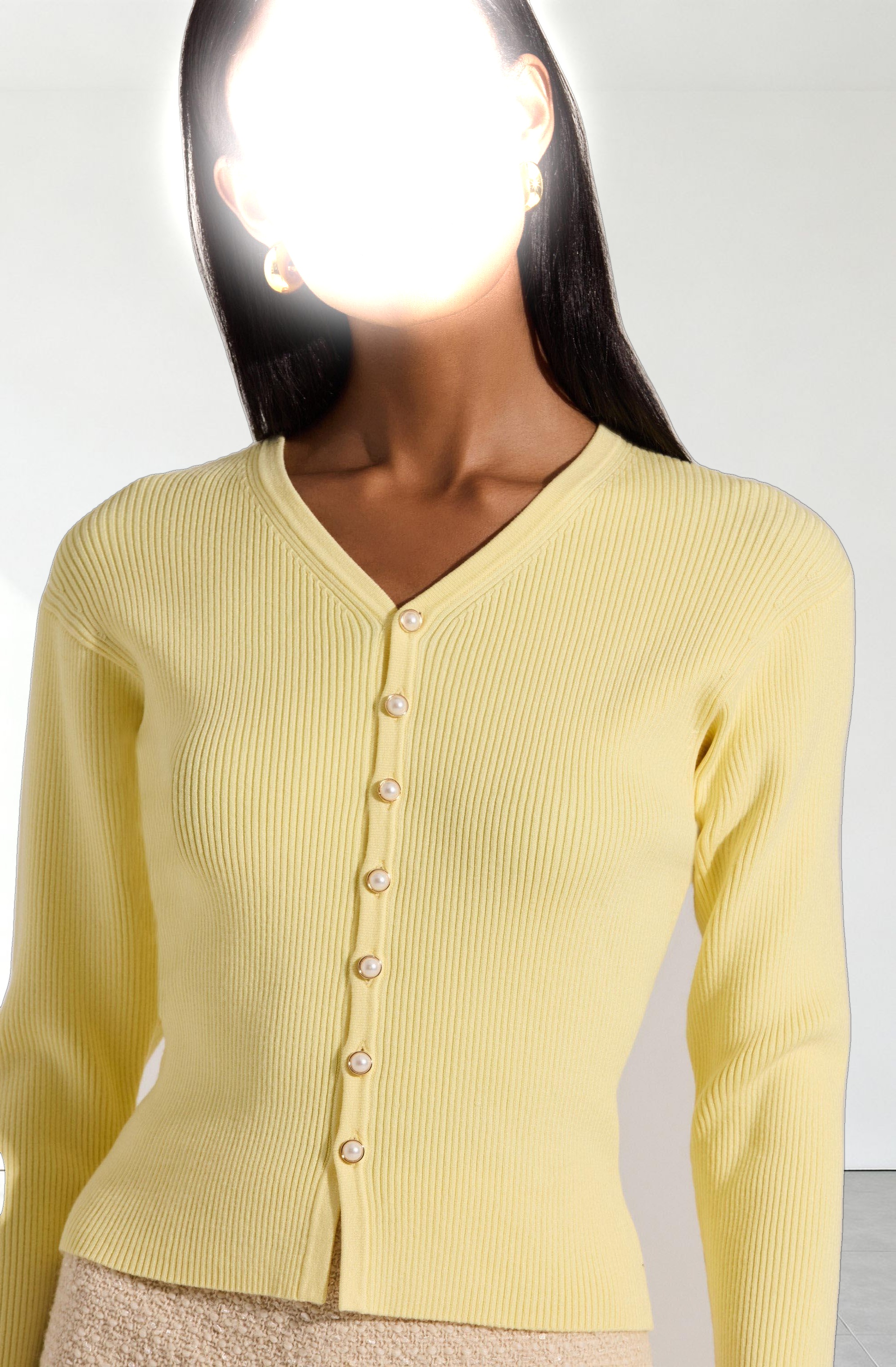 Delynn Ribbed Cardigan Sweater