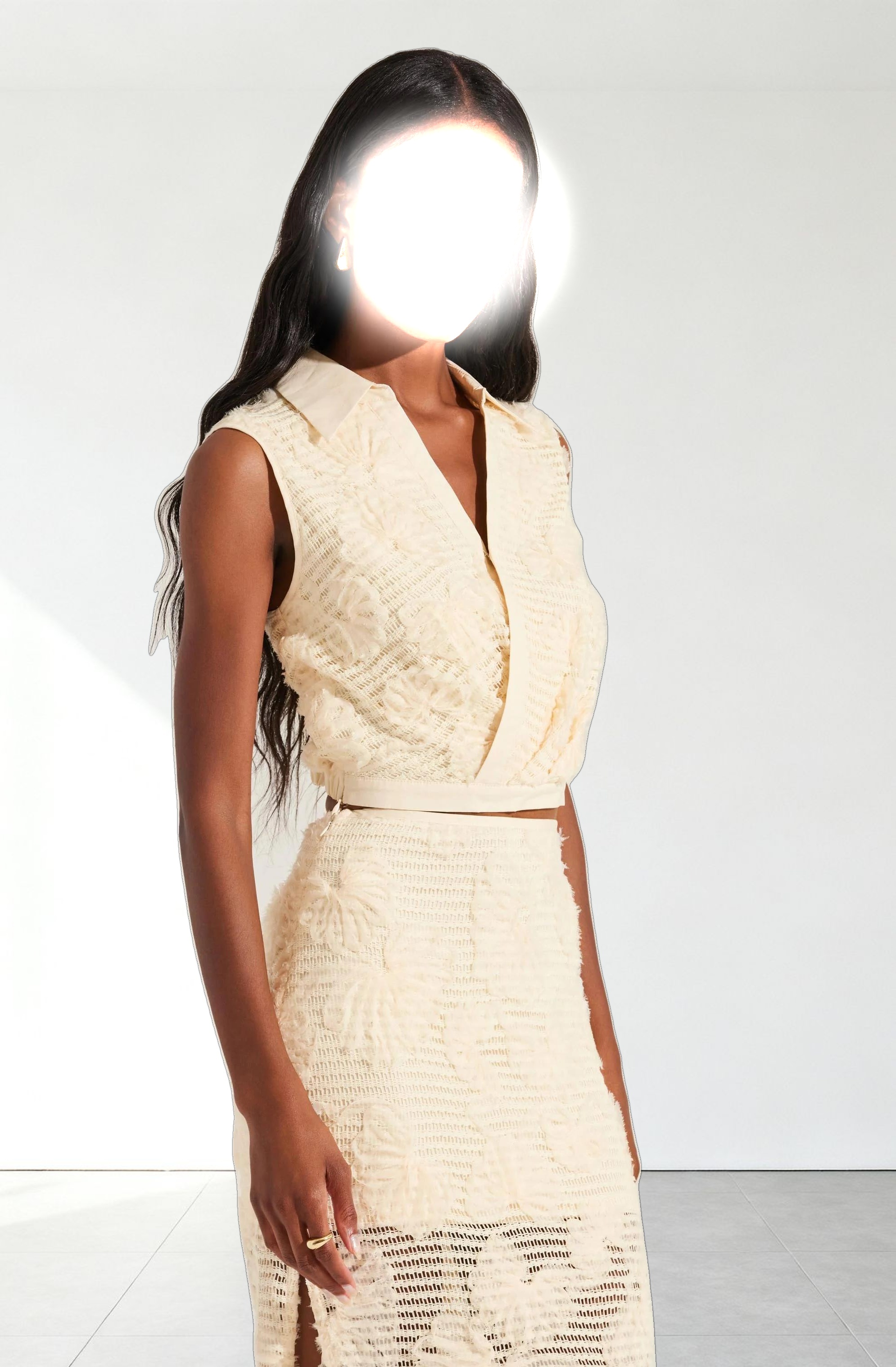 Sol Textured Floral Knit Top