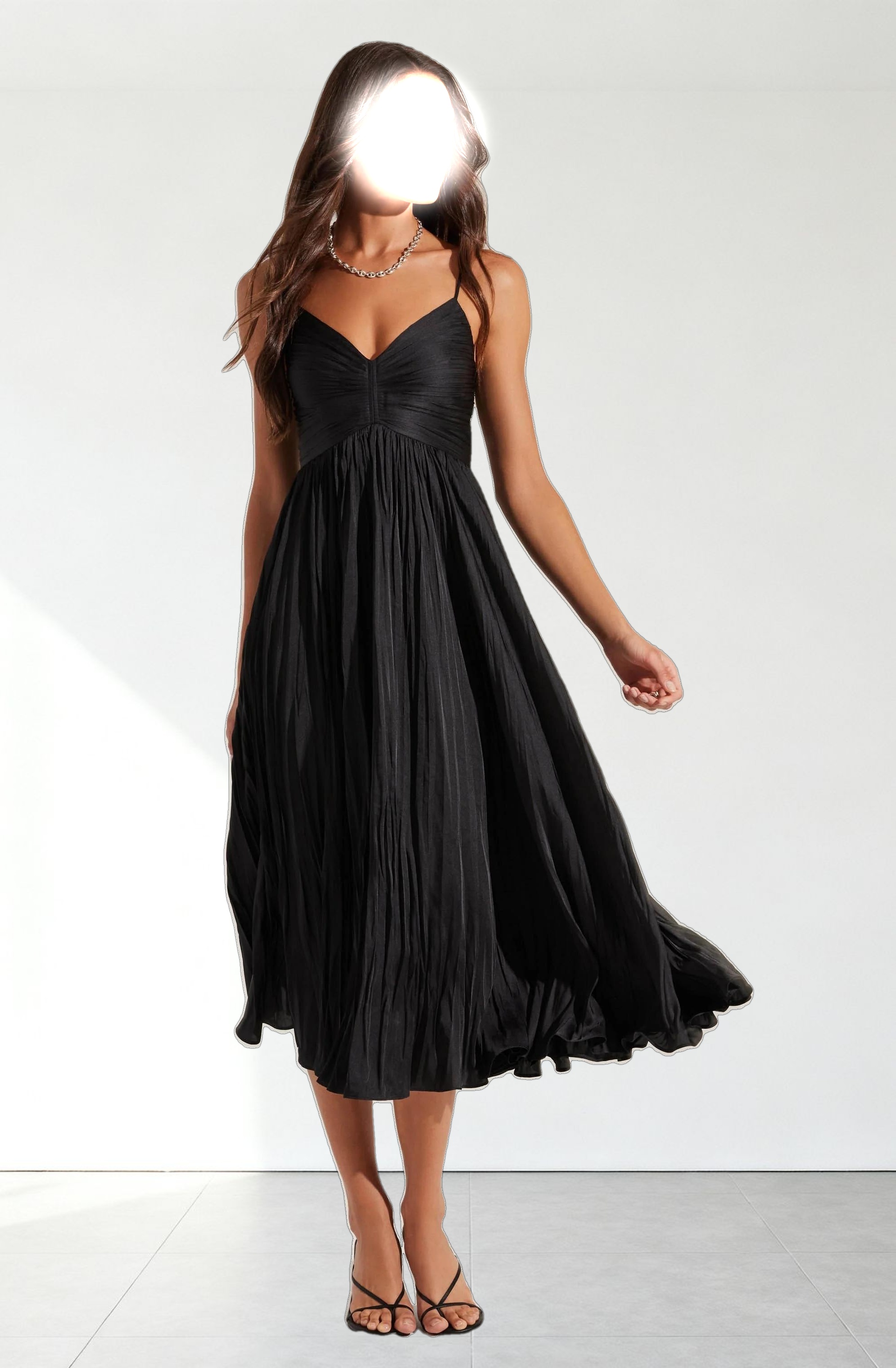 Maeve Pleated Midi Dress