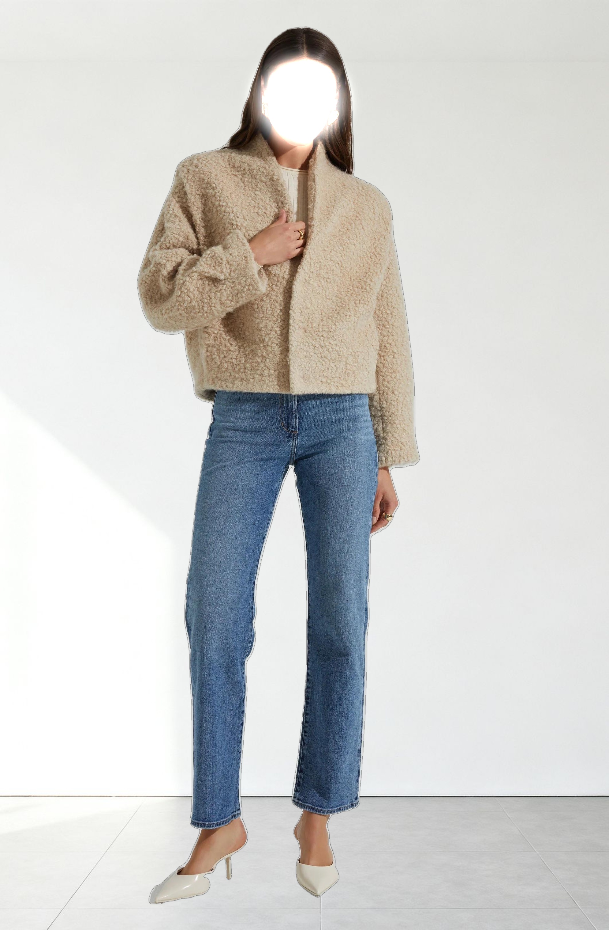 Nona Boxy Collarless Jacket