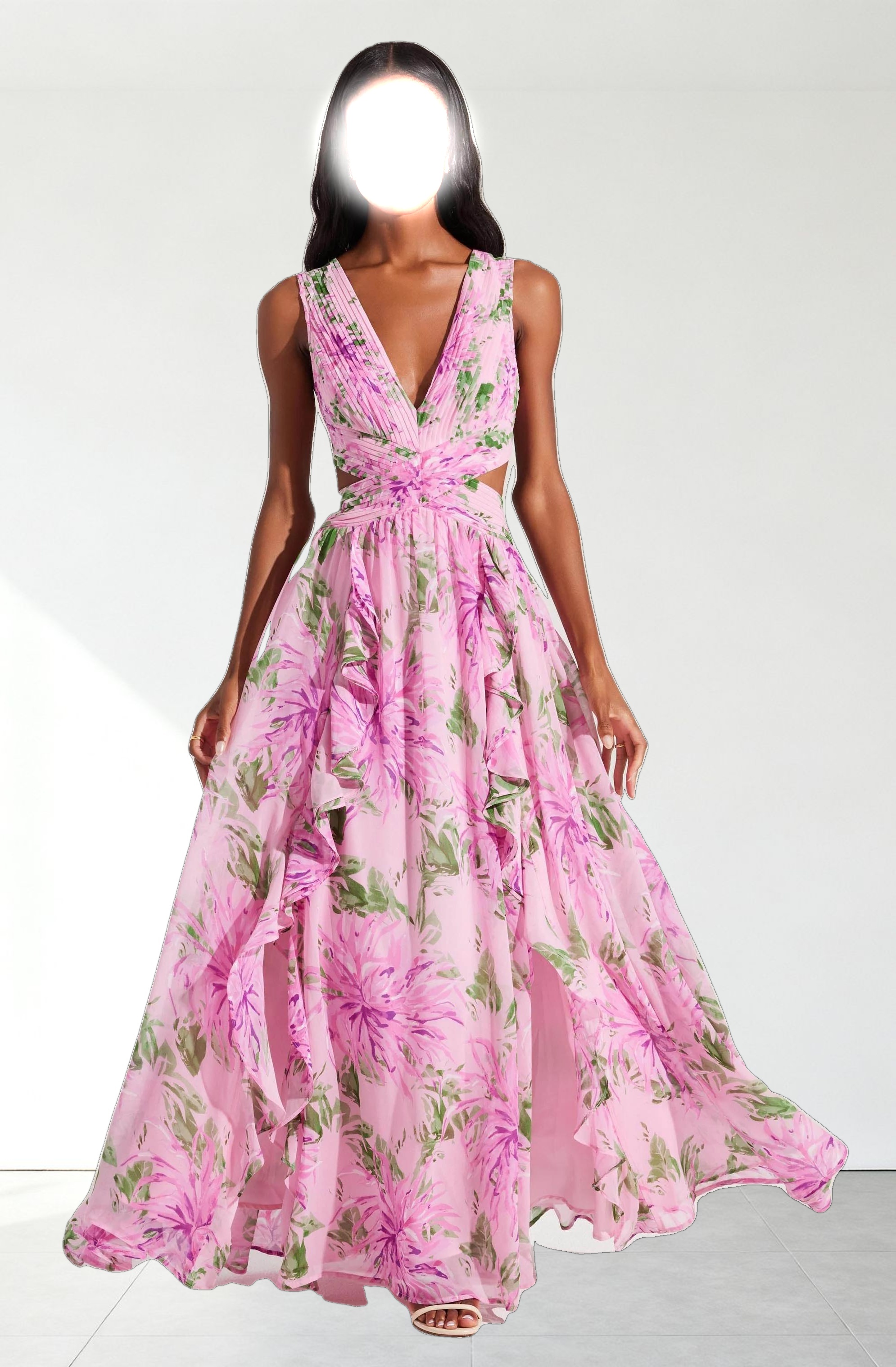 Noya Floral Cutout Maxi Dress