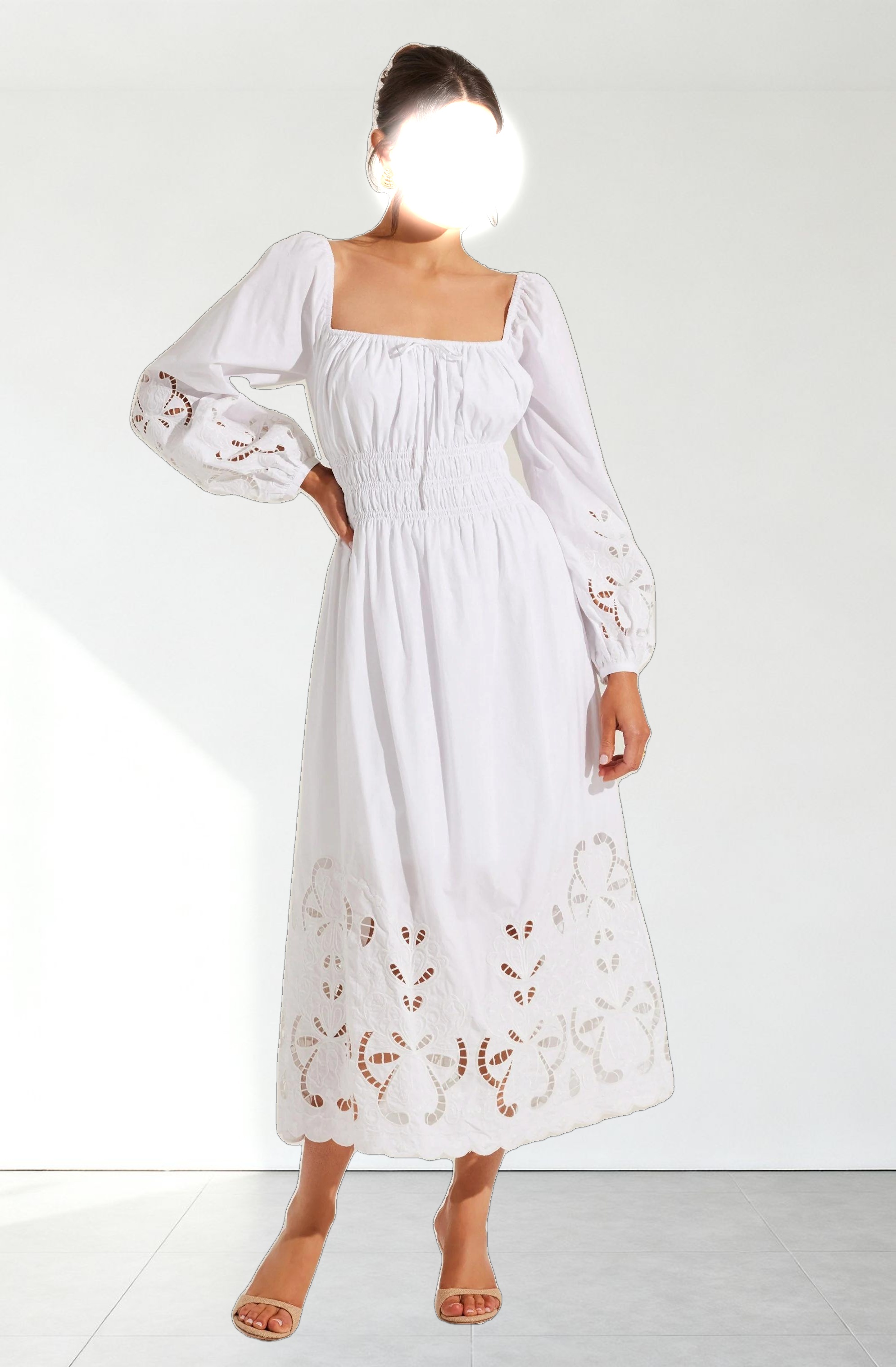 Wisnia Eyelet Embroidered Dress