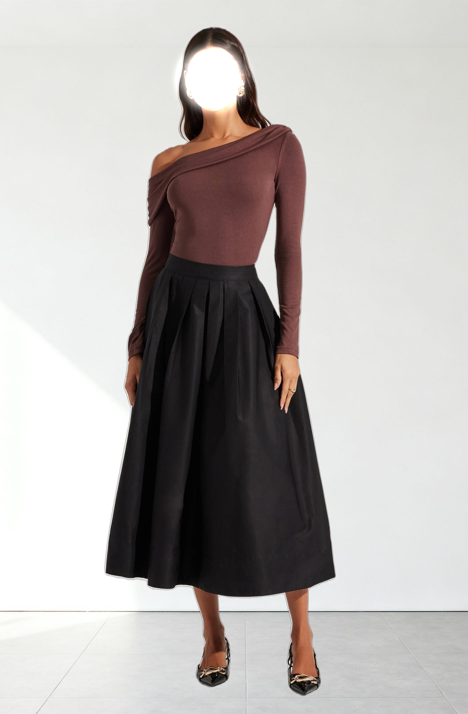 Draped Off Shoulder Top