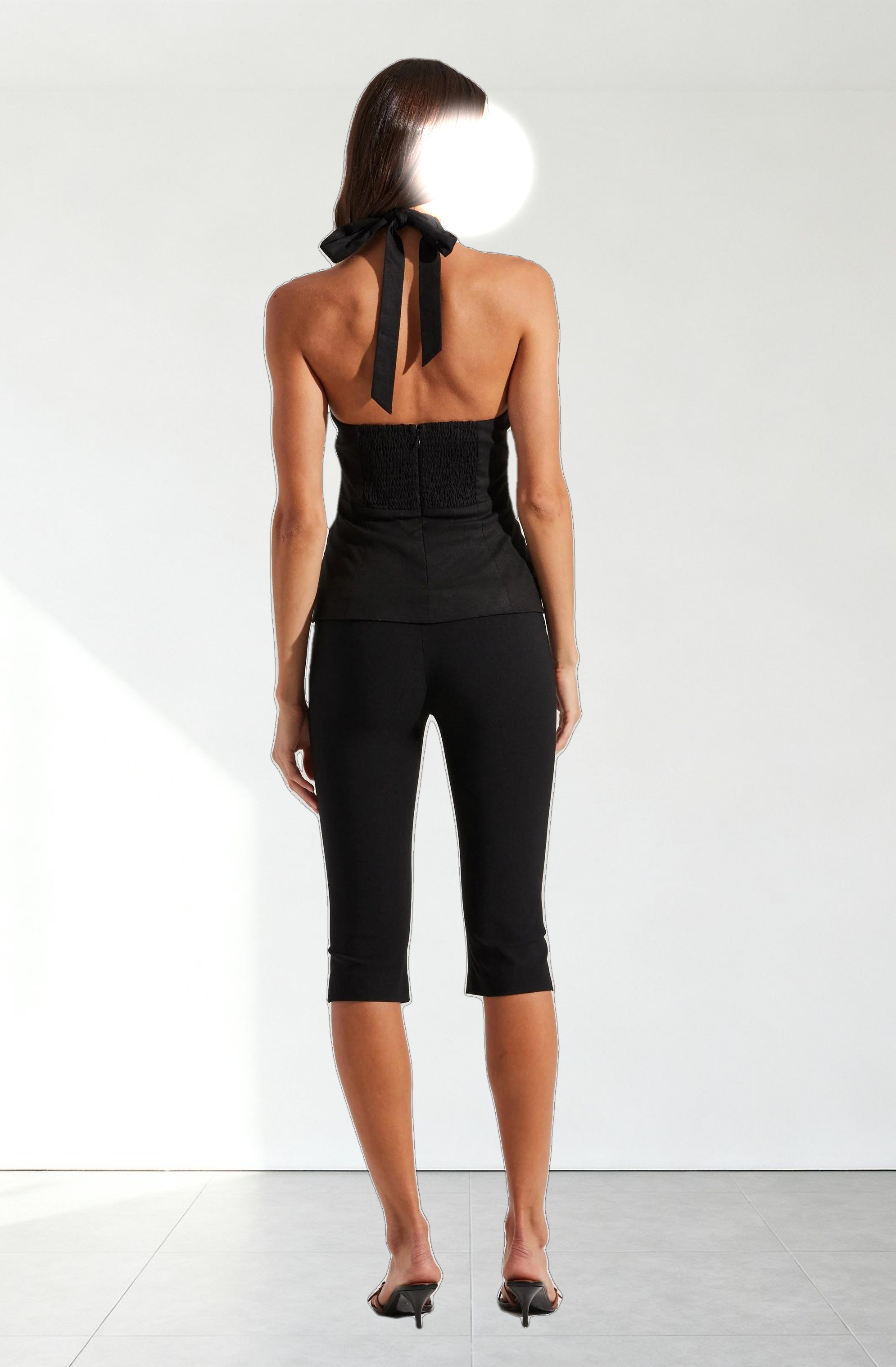 Yaritza Crossover Linen Blend Vest