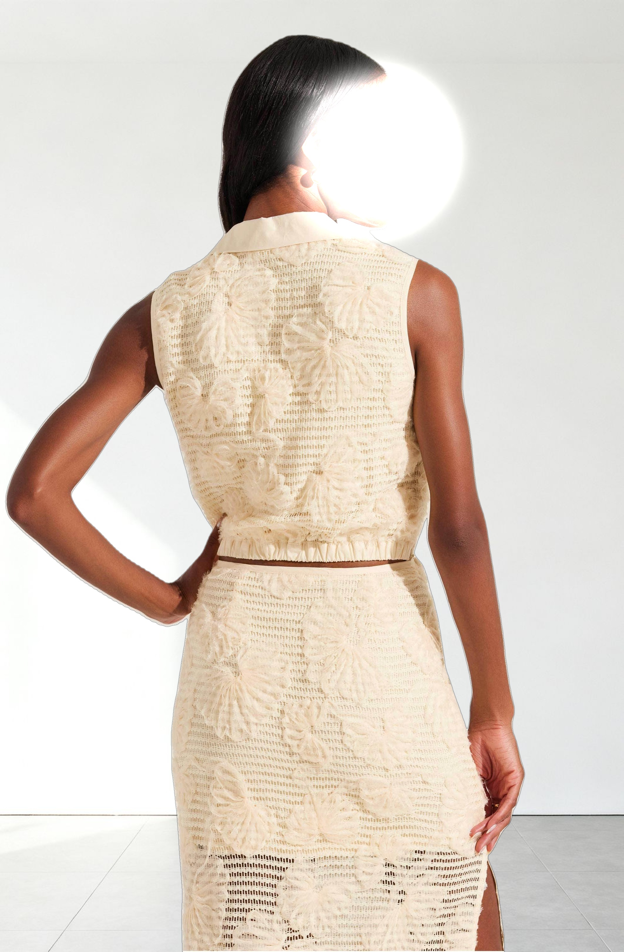 Sol Textured Floral Knit Top