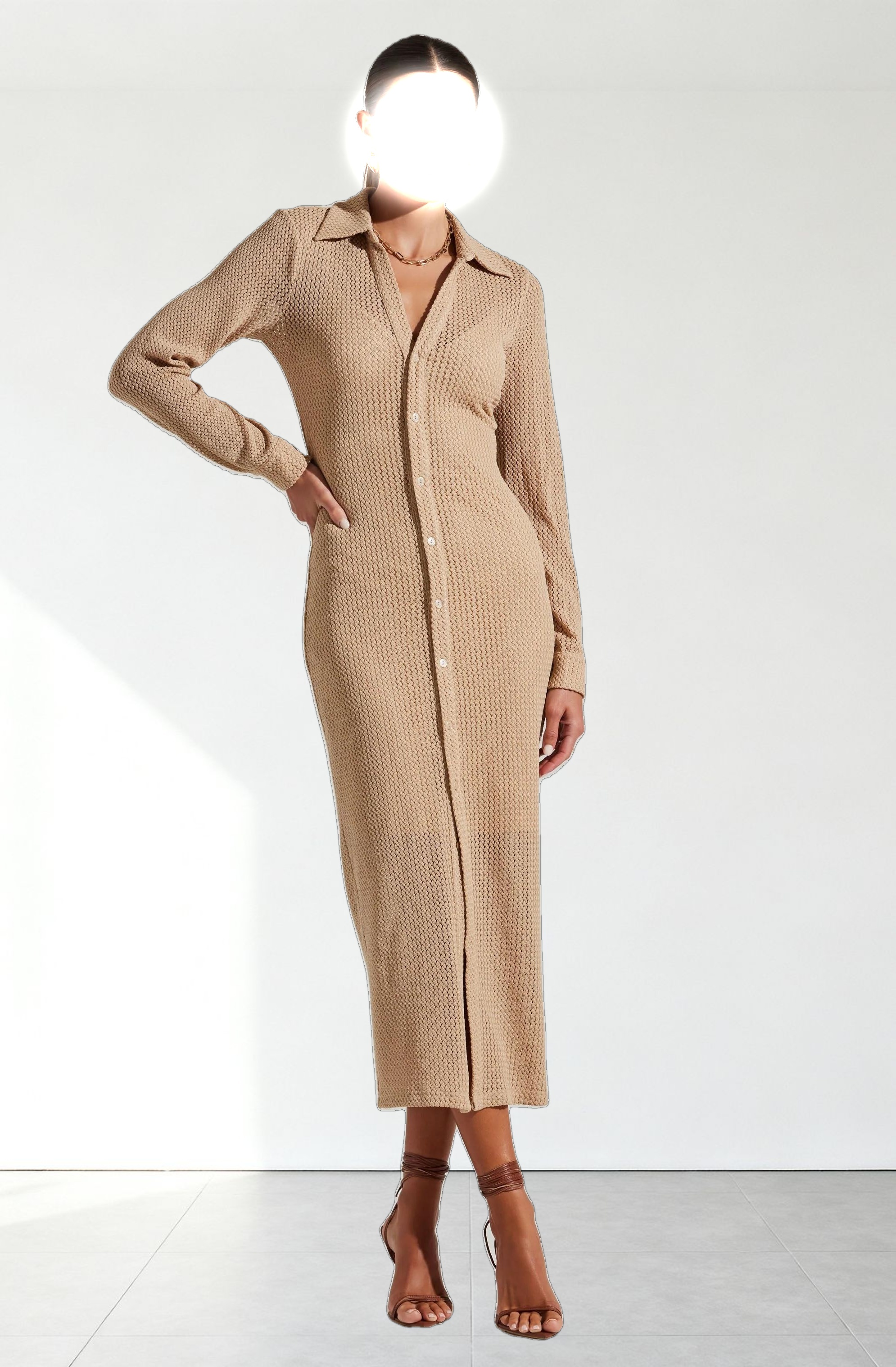 Tawna Open Stitch Midi Dress