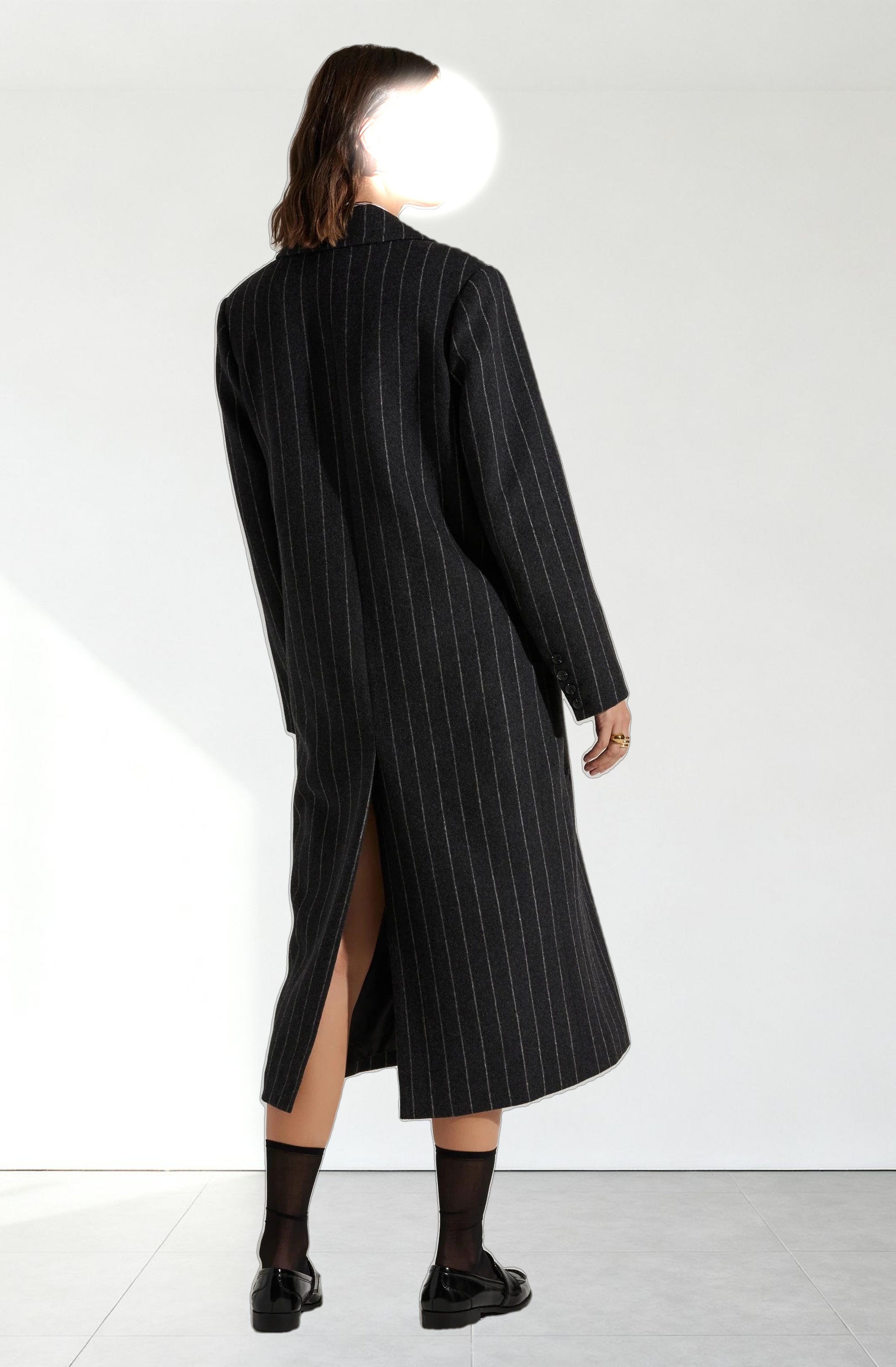 Morana Pinstripe Tailored Coat