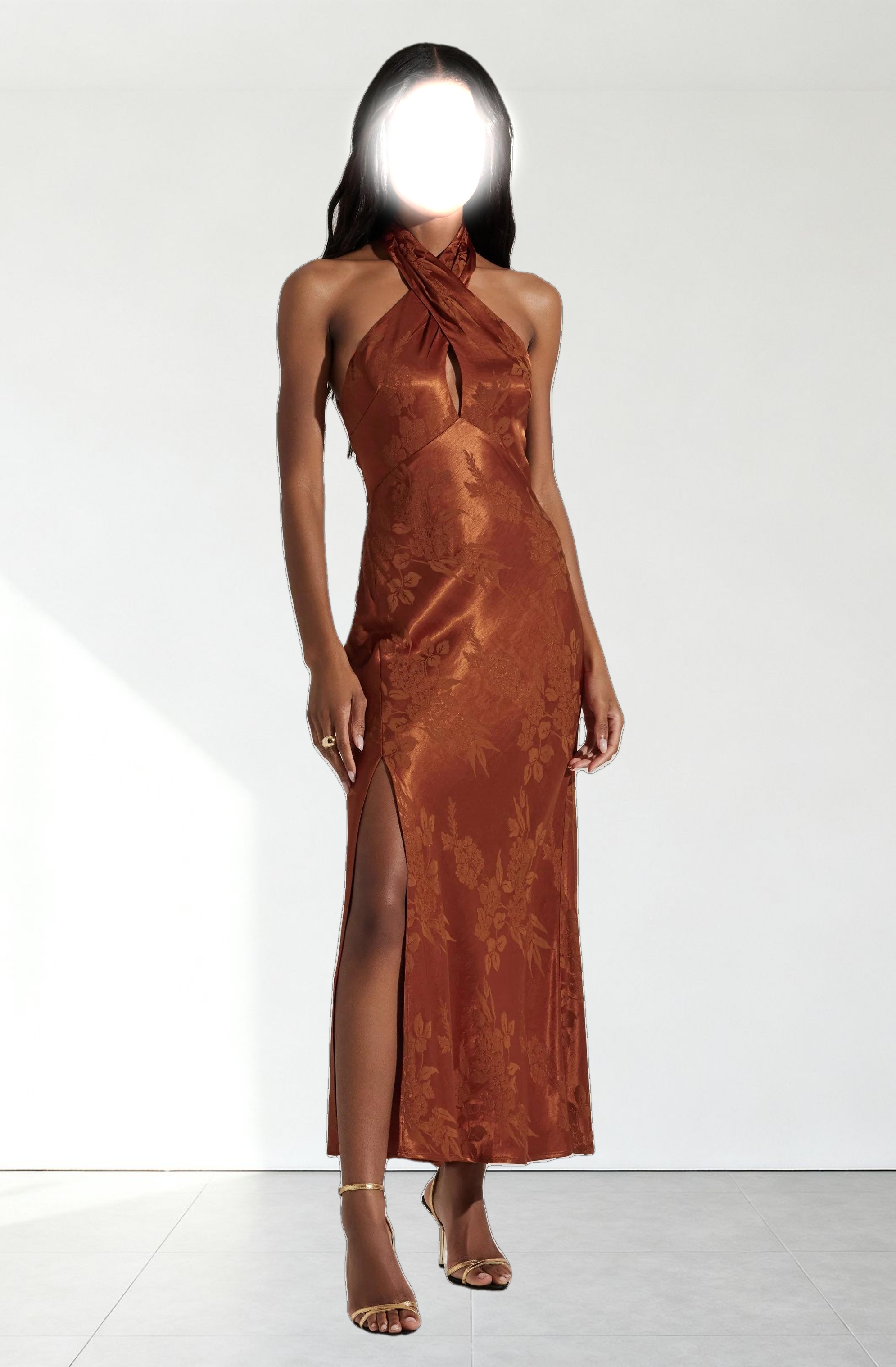 Marissa Halter Neck Midi Dress