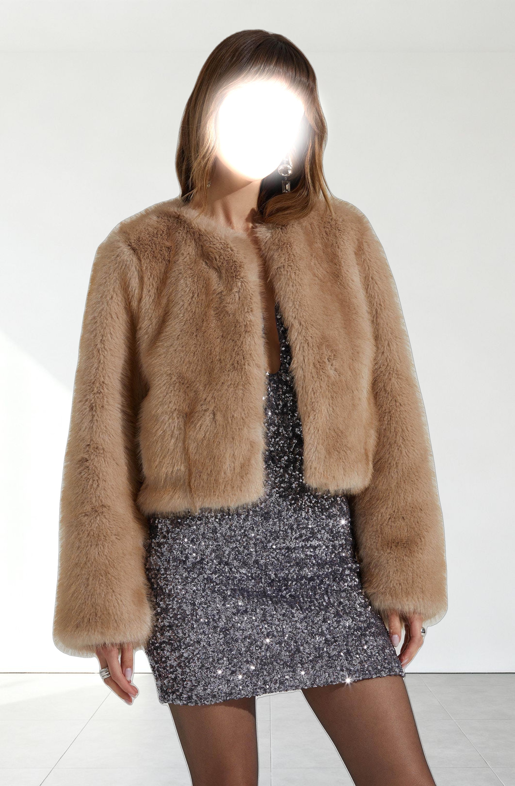Doxey Faux Fur Cropped Jacket