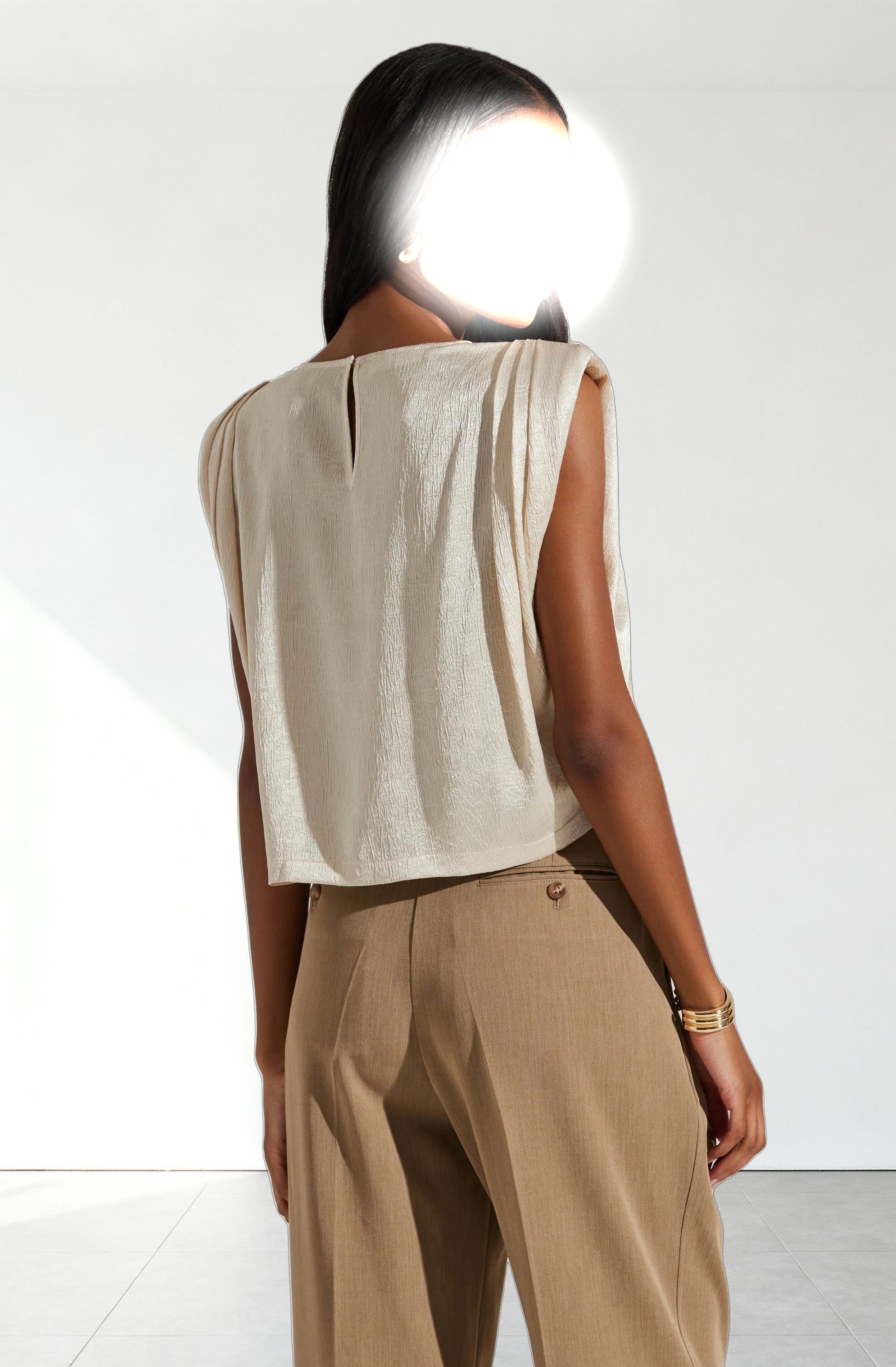 Isola Boxy Shoulder Pad Top