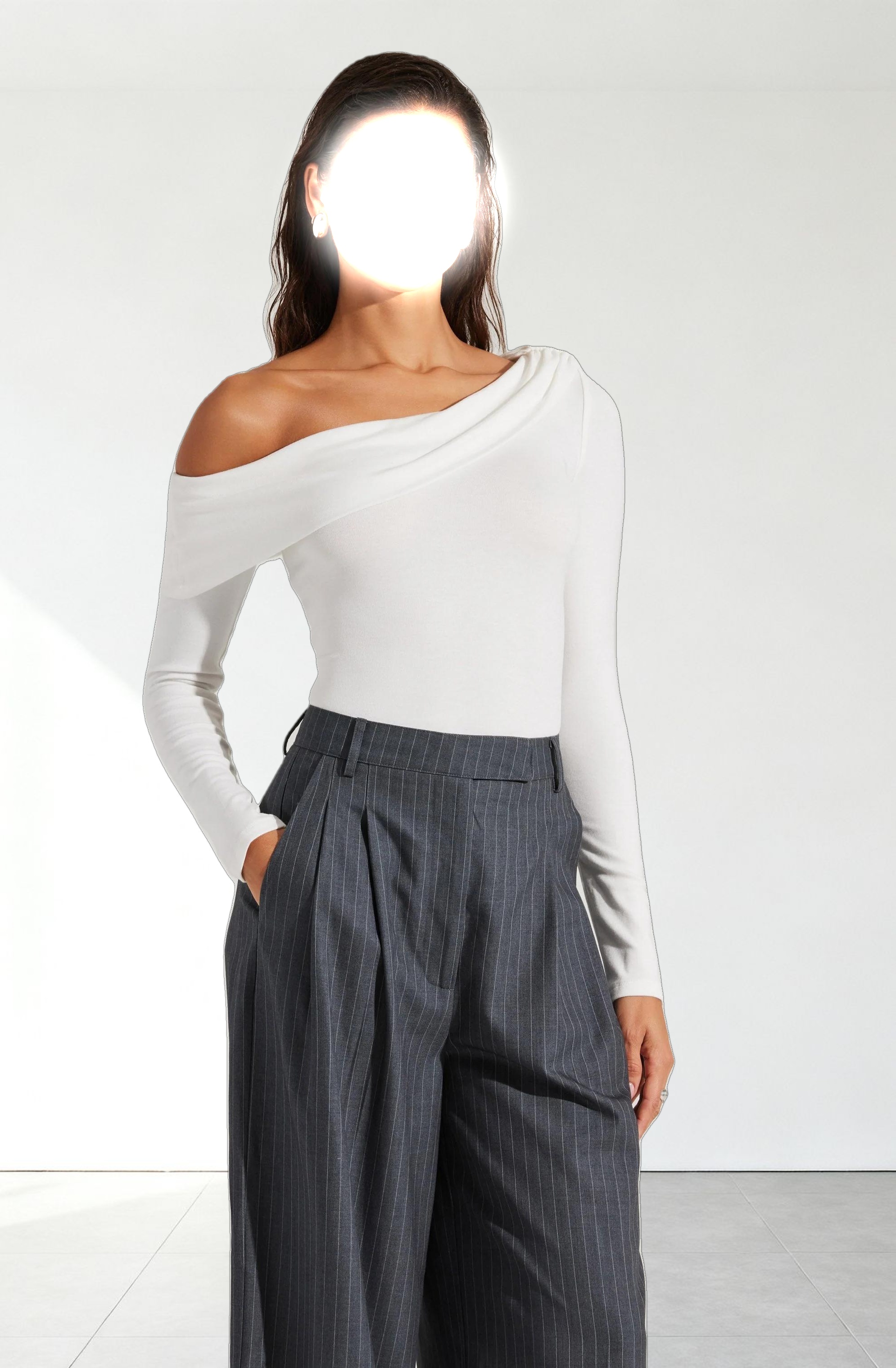 Draped Off Shoulder Top