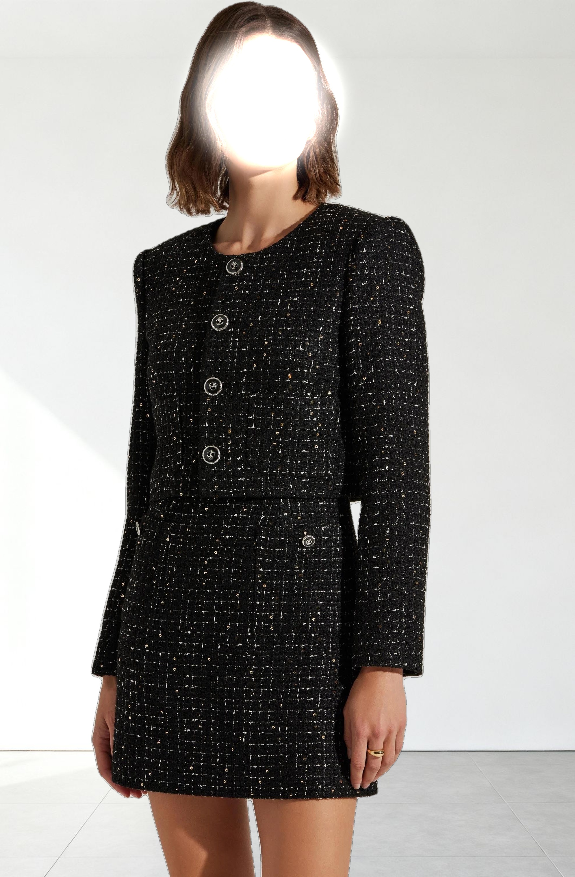 Milena Cropped Tweed Jacket