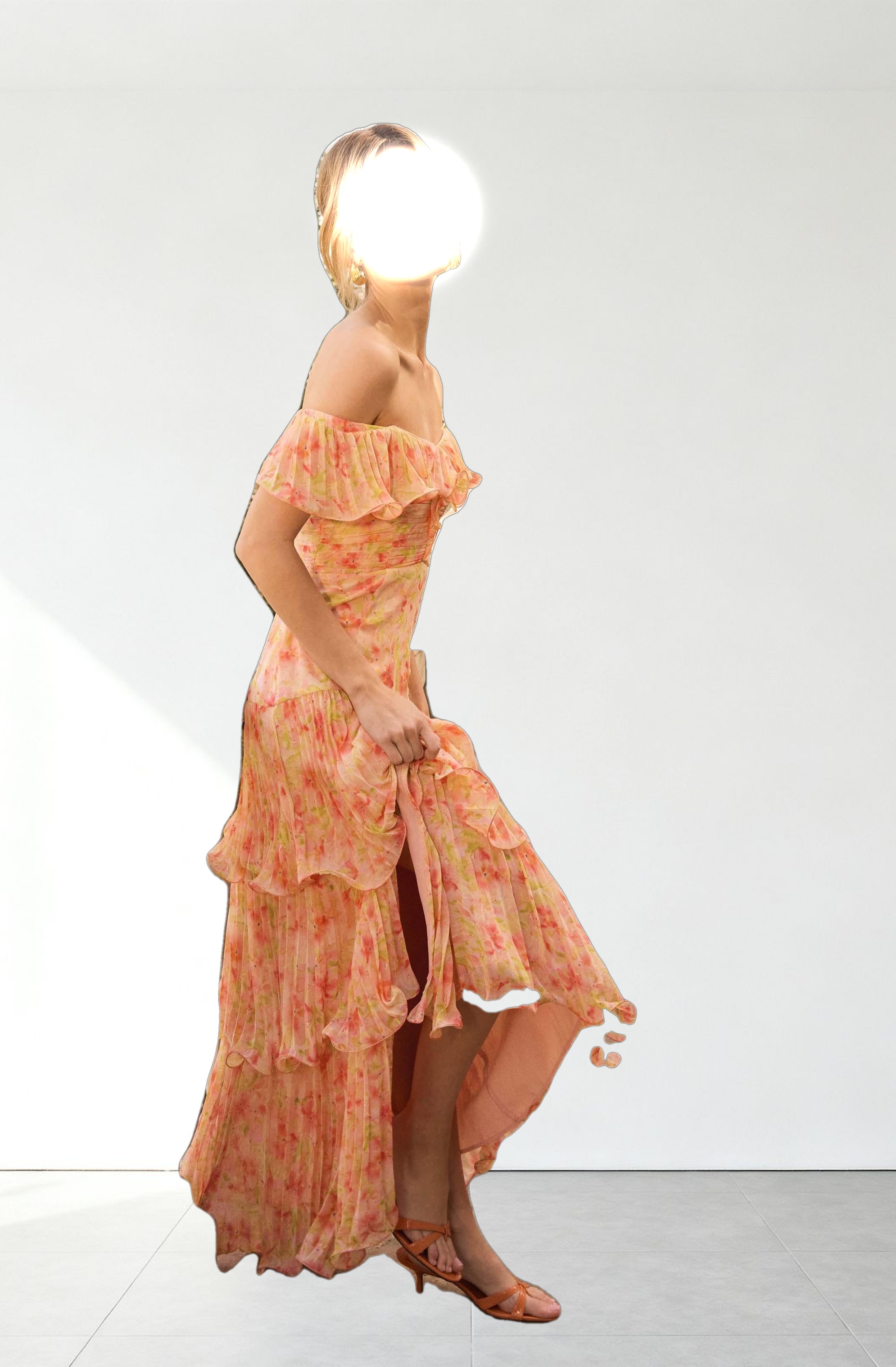 Wilder Pleated Tiered Maxi Dress