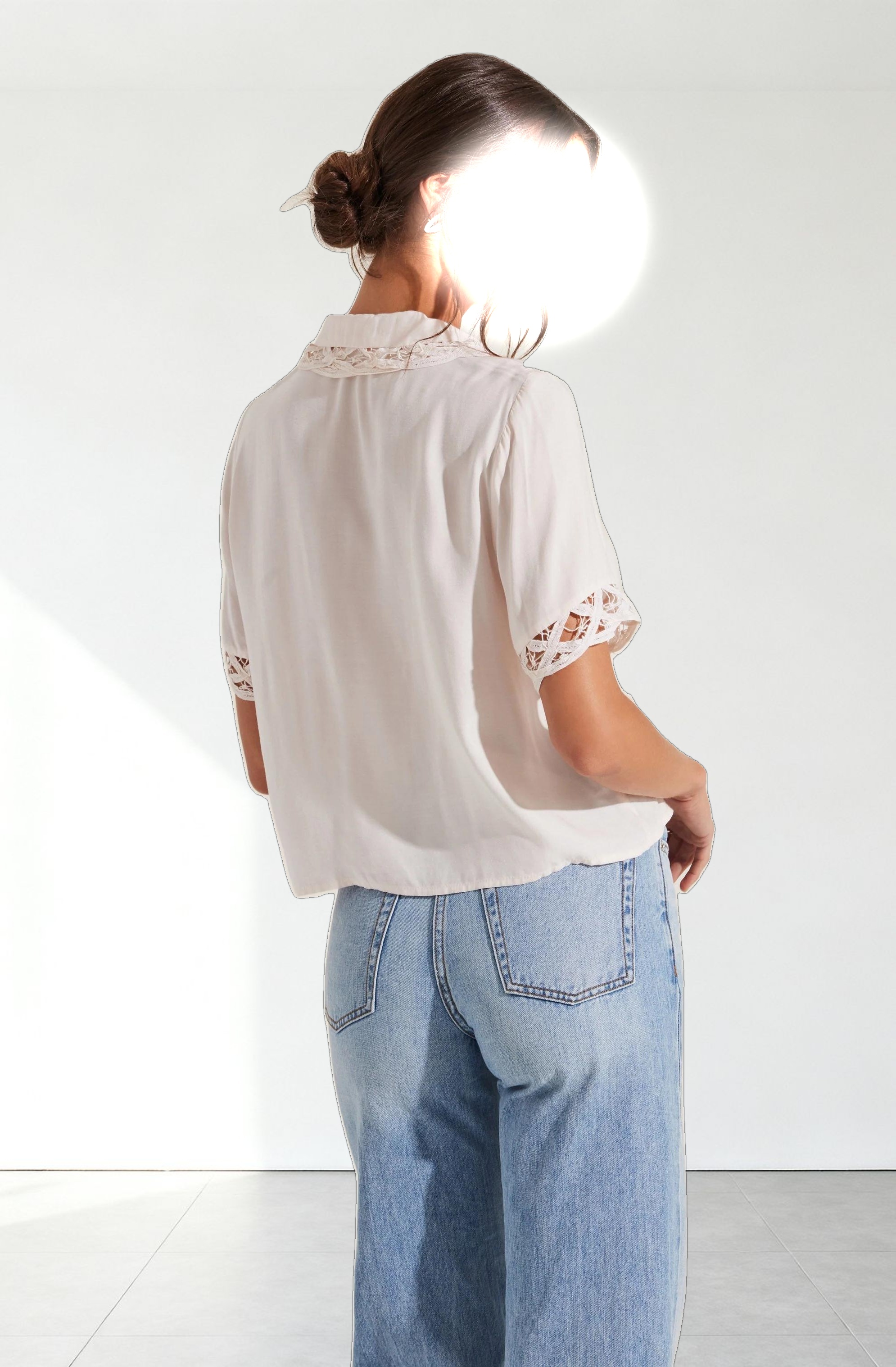 Elinda Lace Trim Top