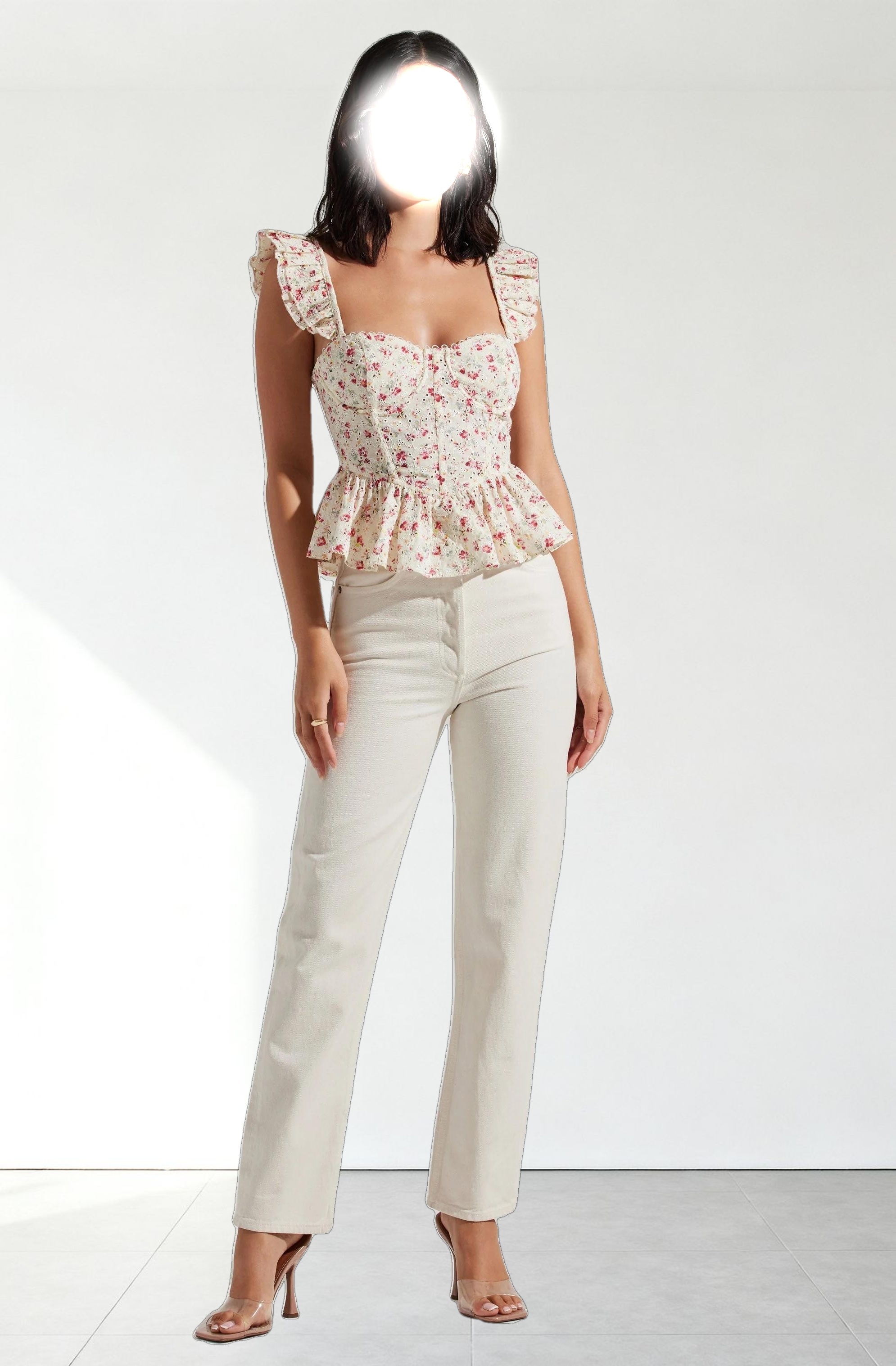 Baylin Floral Peplum Top