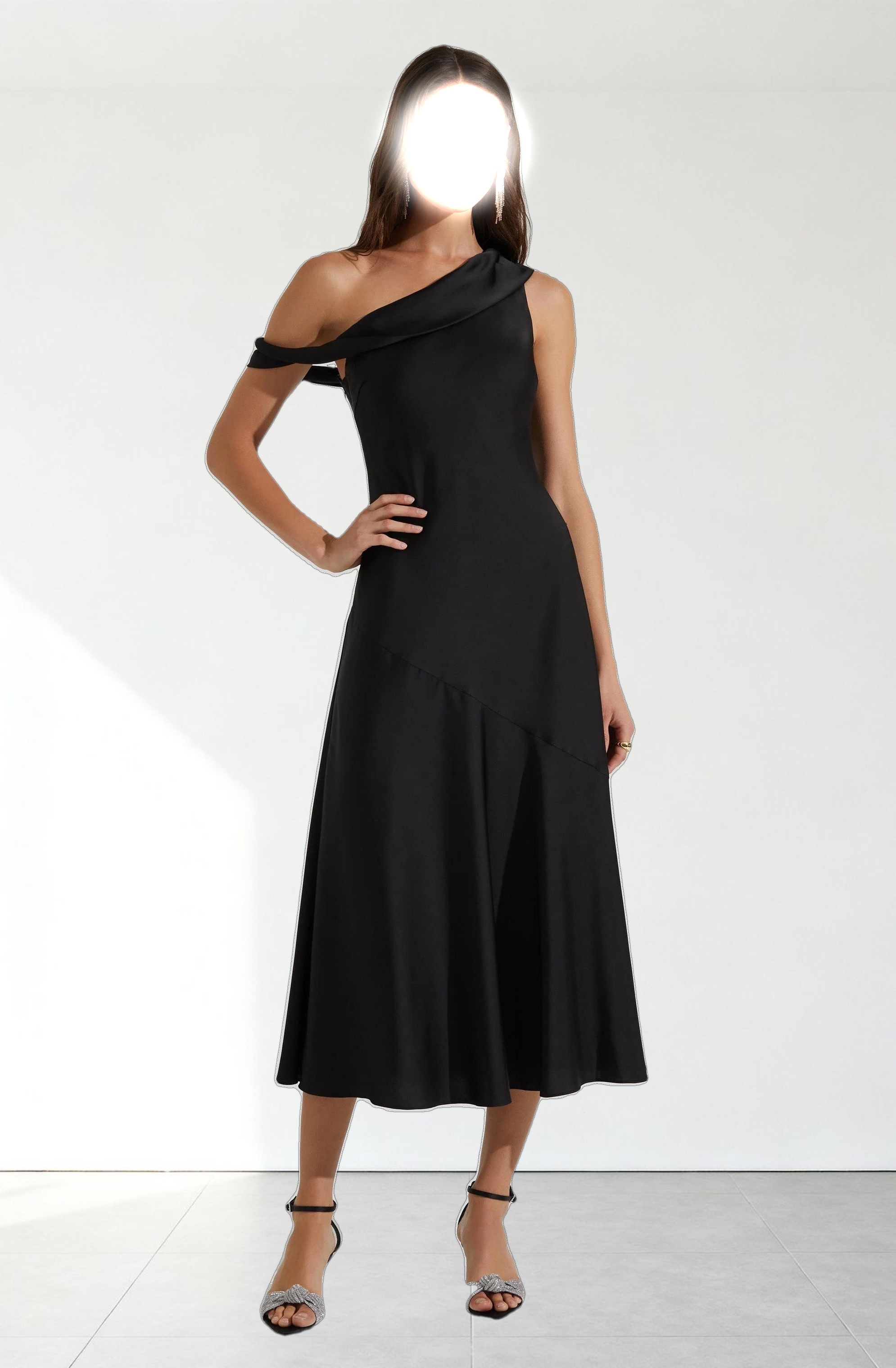 Orissa Satin Off Shoulder Dress