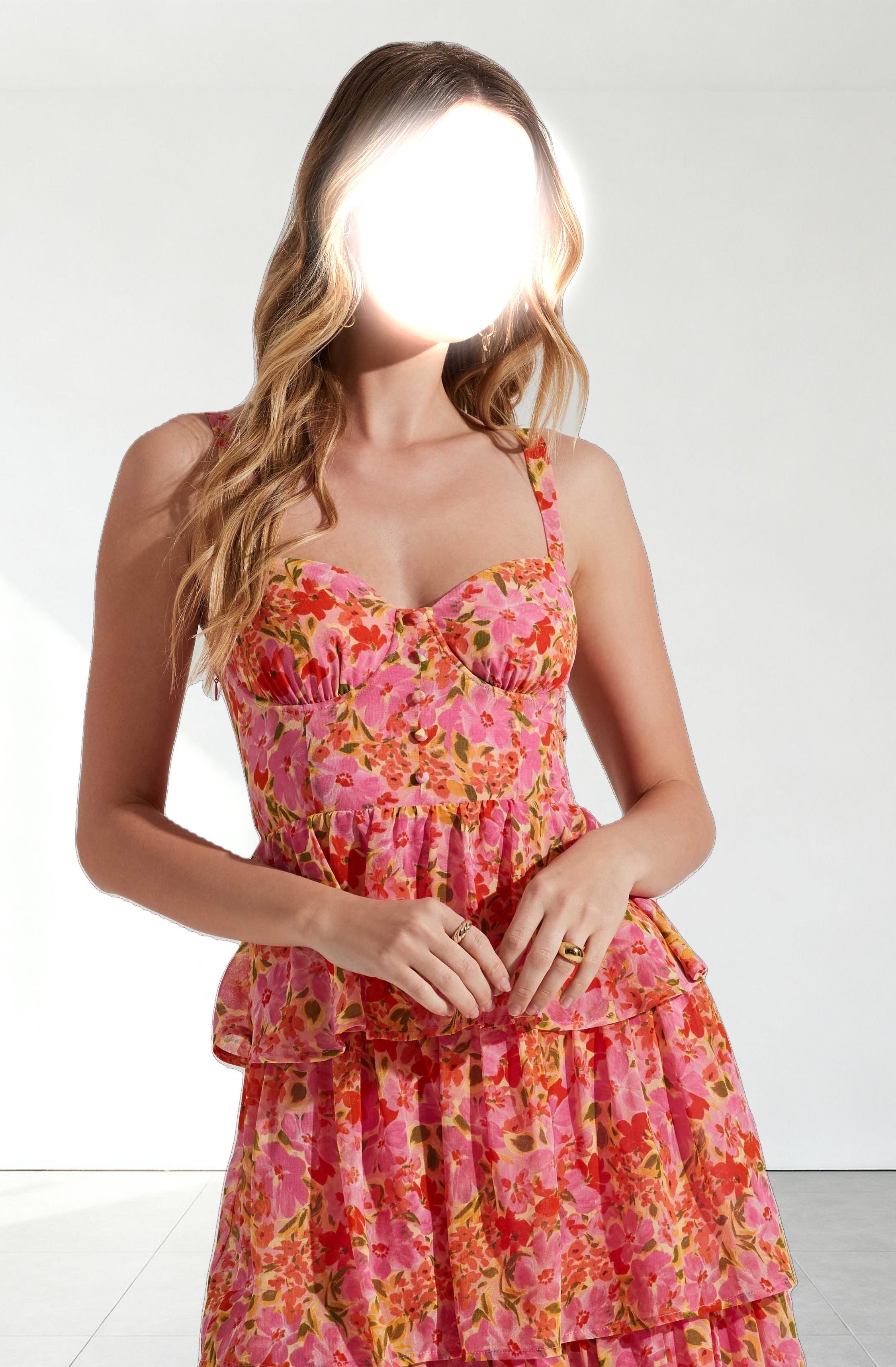 Midsummer Floral Tiered Maxi Dress