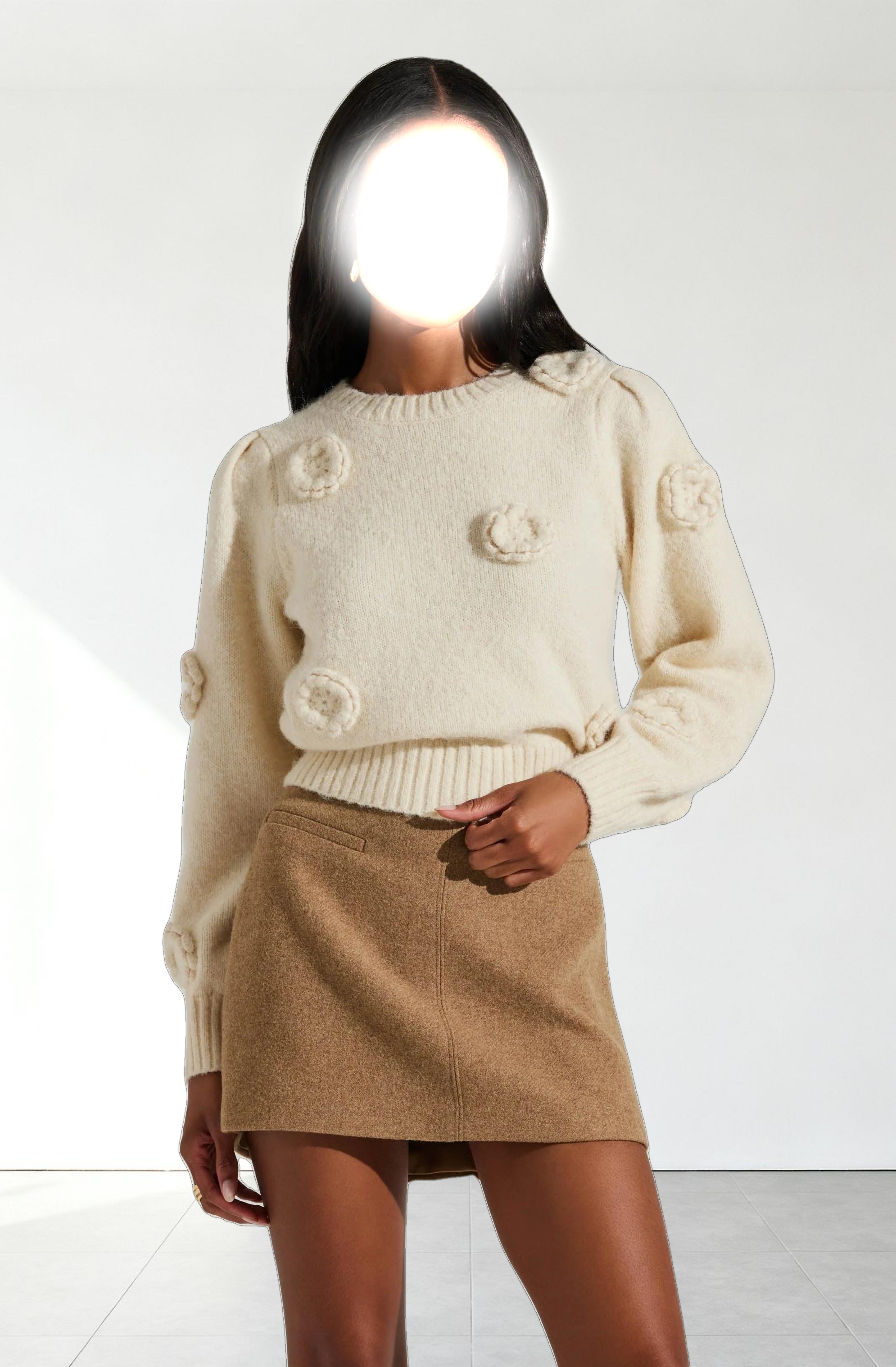 Wilessa 3D Floral Sweater