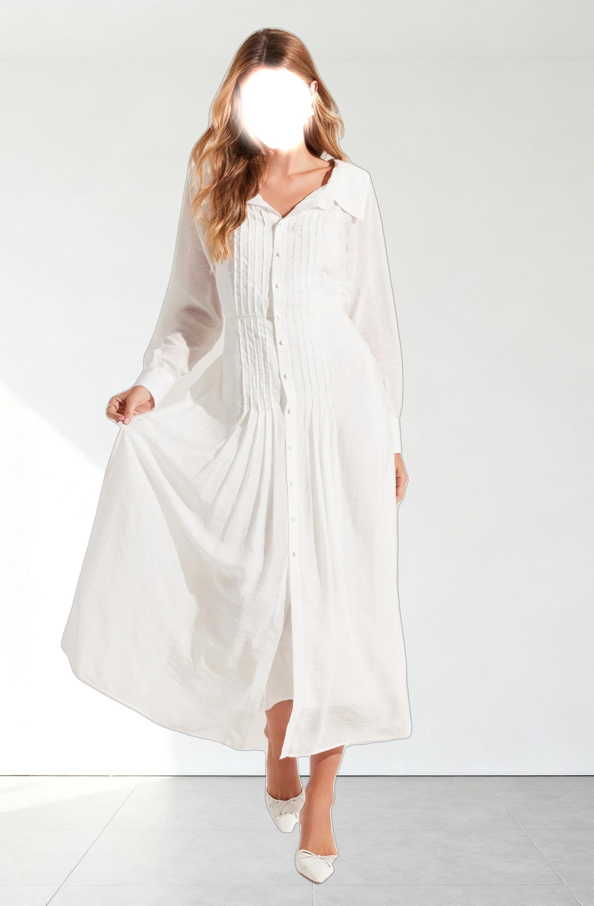 Diell Pleated Midi Dress