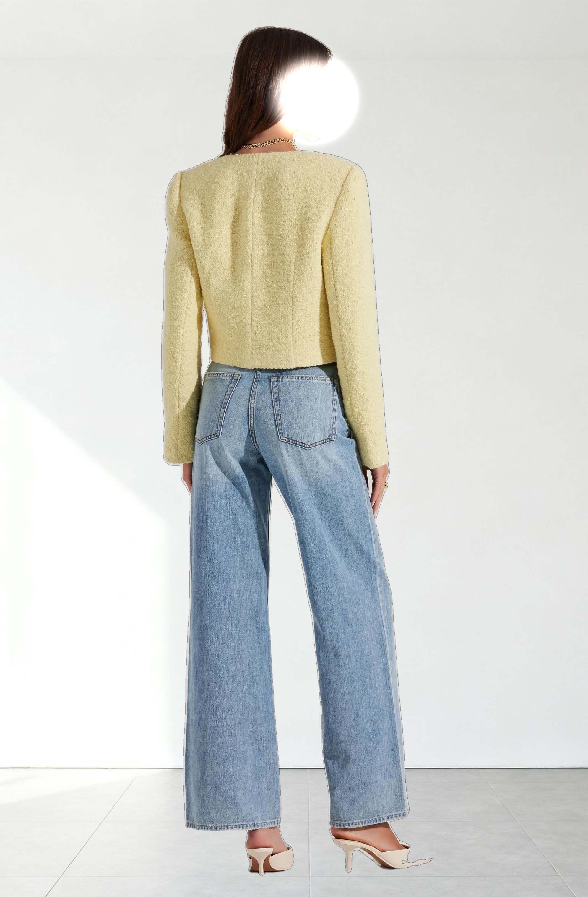 Marleigh V-Neck Tweed Jacket