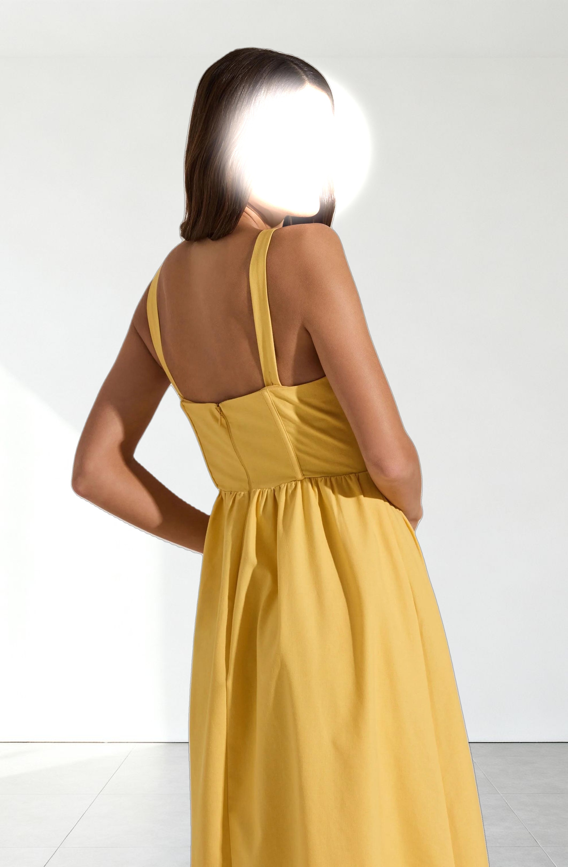 Sweetheart Corset Linen Dress