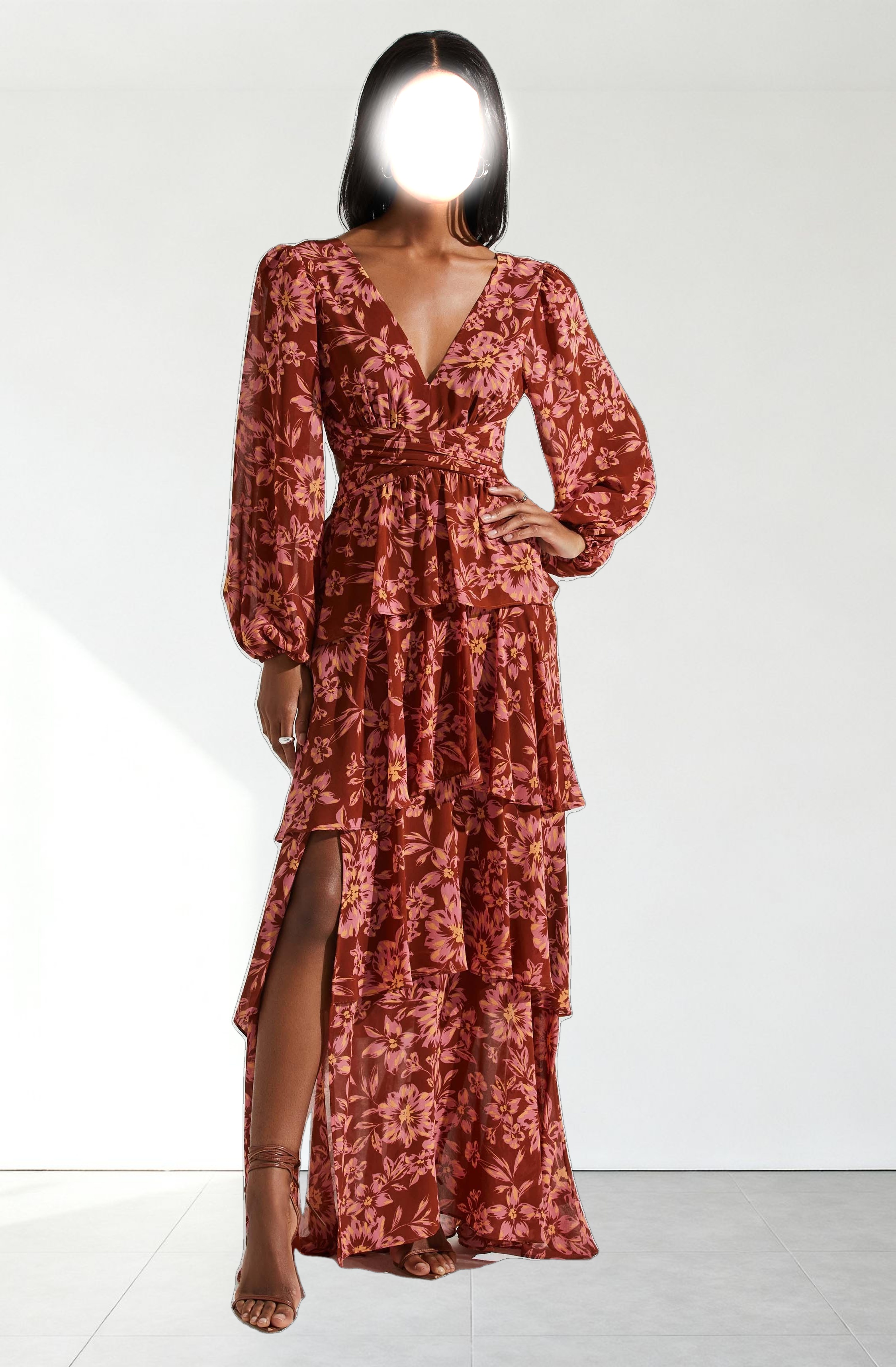 Anora Floral Tiered Maxi Dress