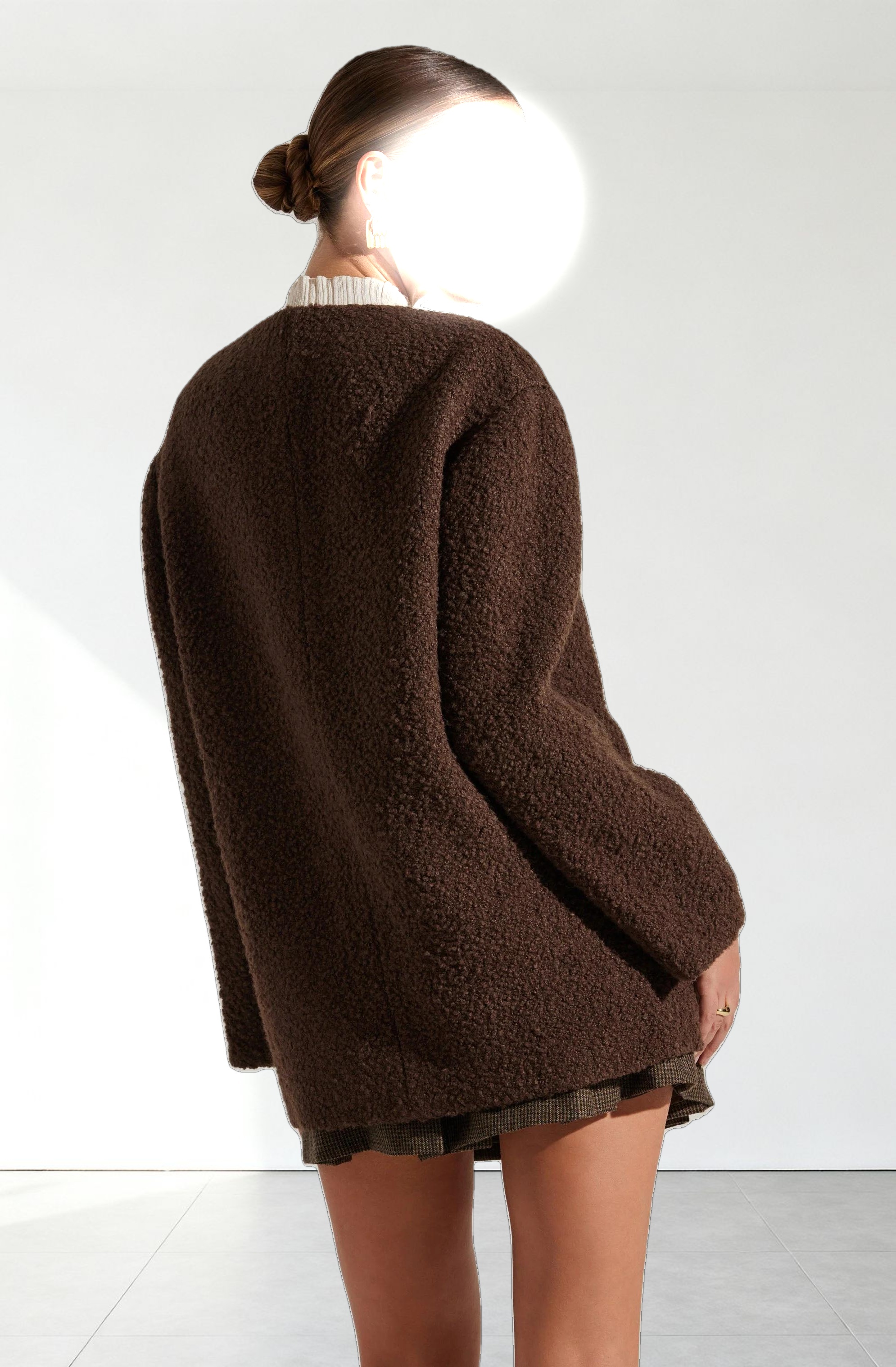 Maidy Boucle V-Neck Coat