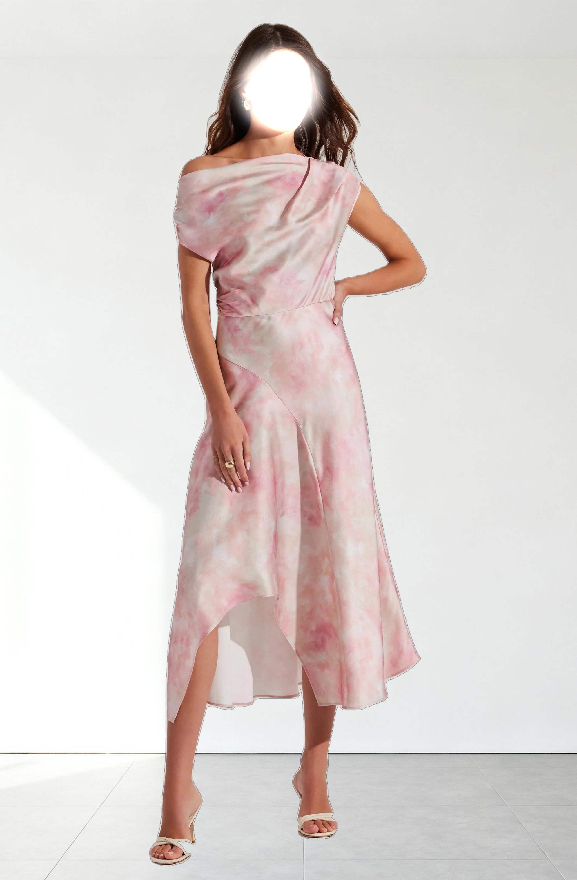 Mairyn Tie Dye Satin Dress