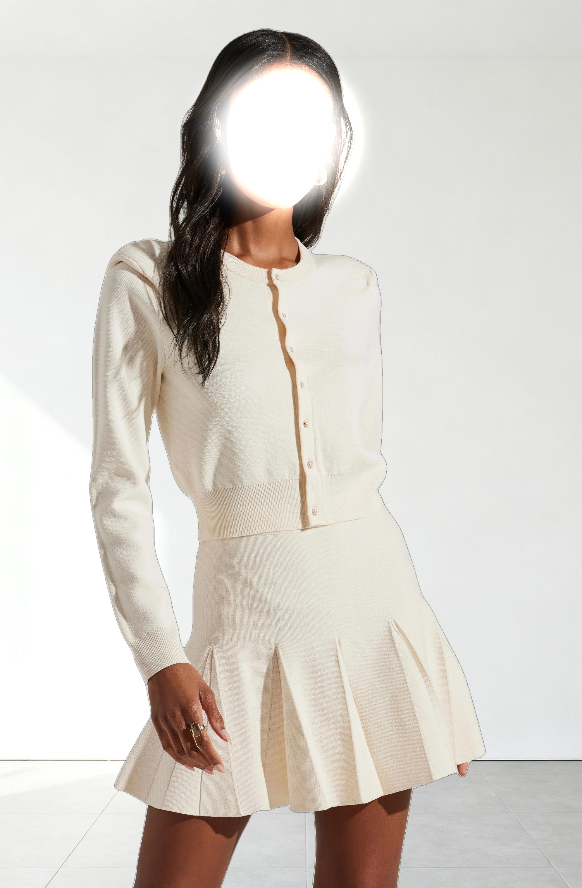 Denisa Pleated Mini Skirt