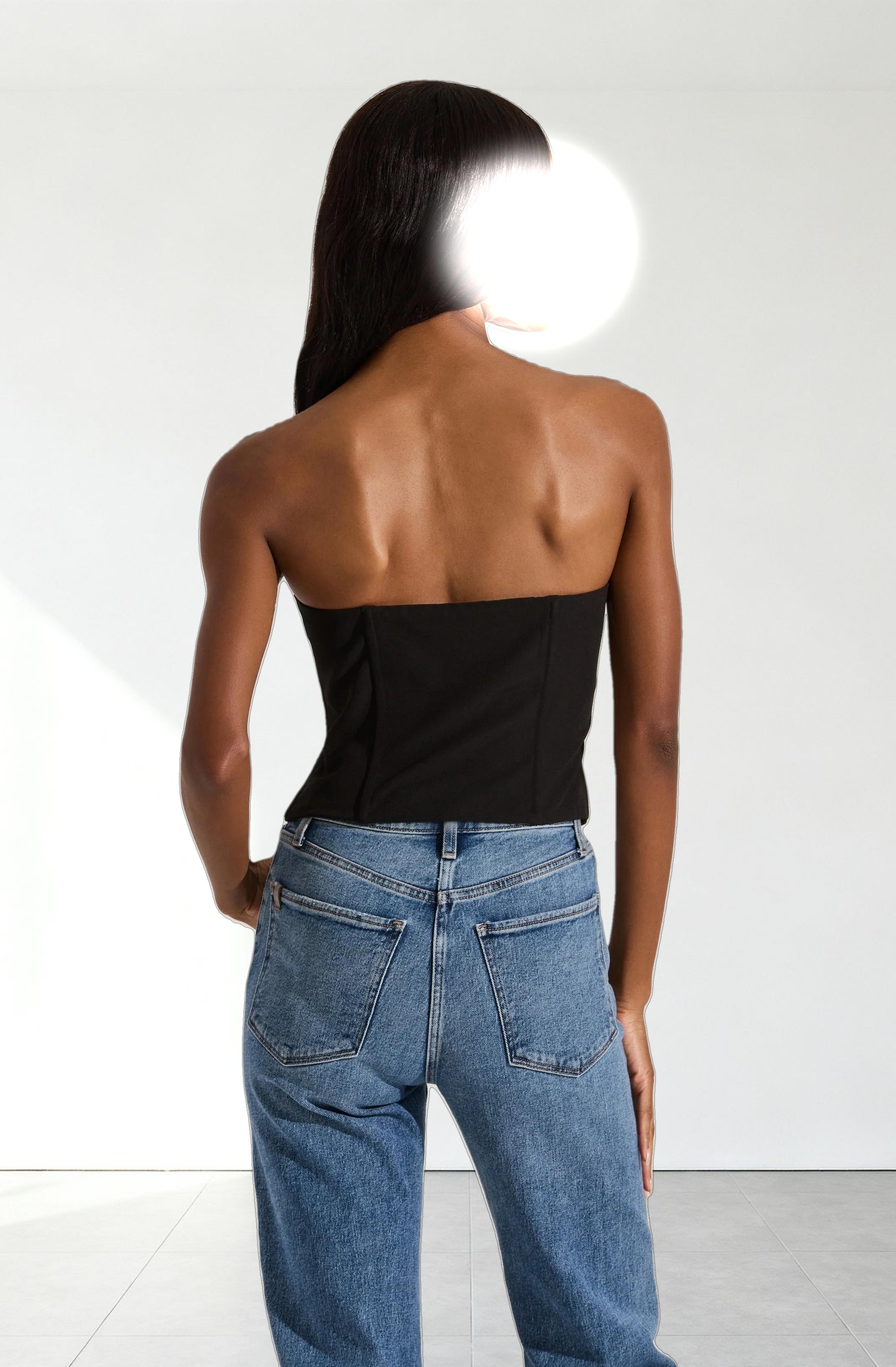 Strapless Bow Bustier Top