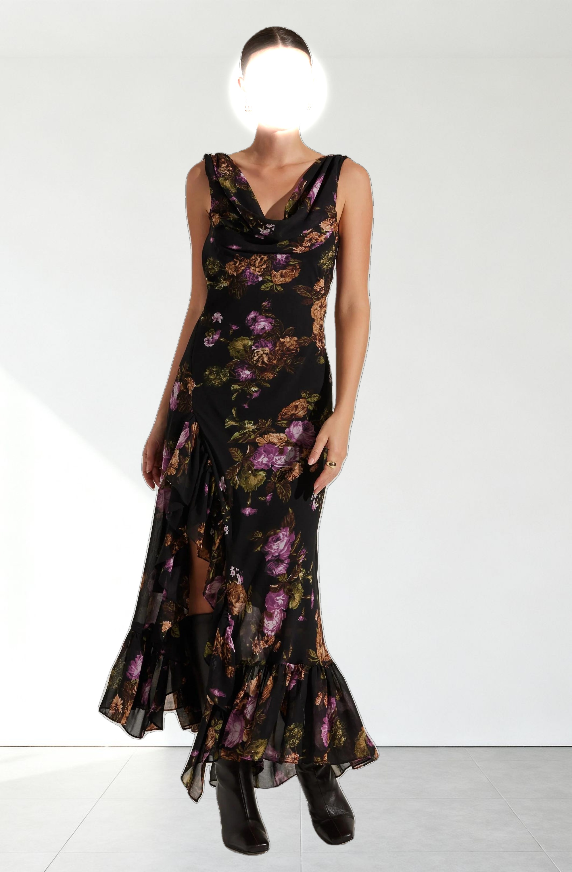 Cecilia Cowl Neck Maxi Dress