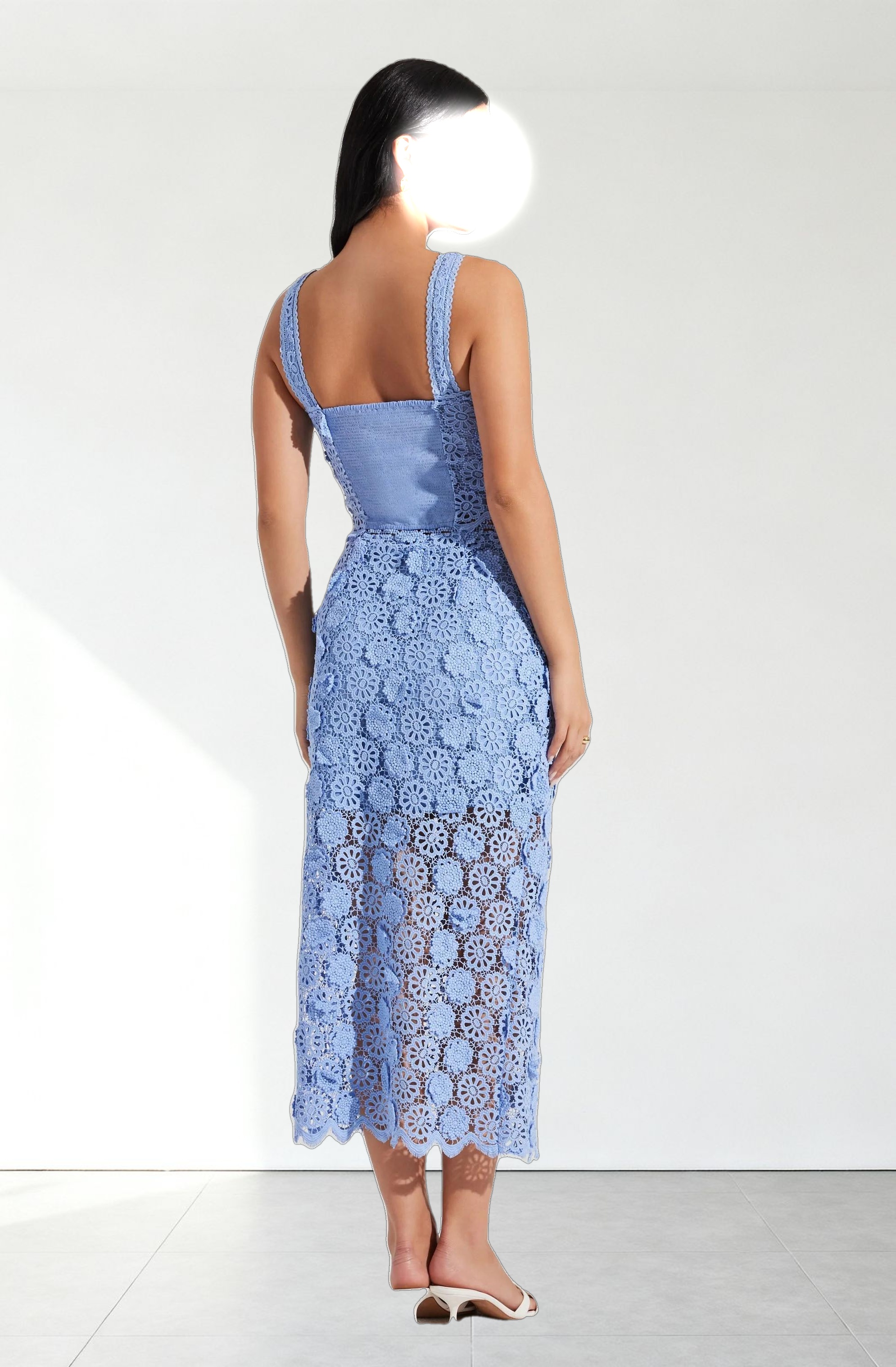 Jonae Crochet Lace Midi Skirt